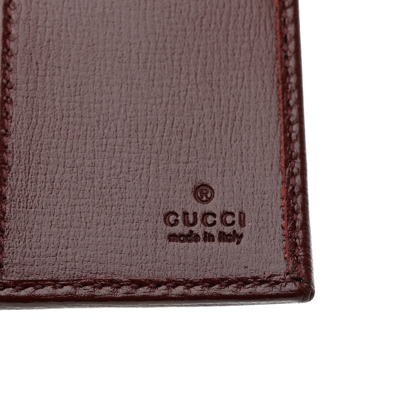 GG Supreme Monogram Azalea Calfskin Retro Interlocking G Passport Case Beige Red