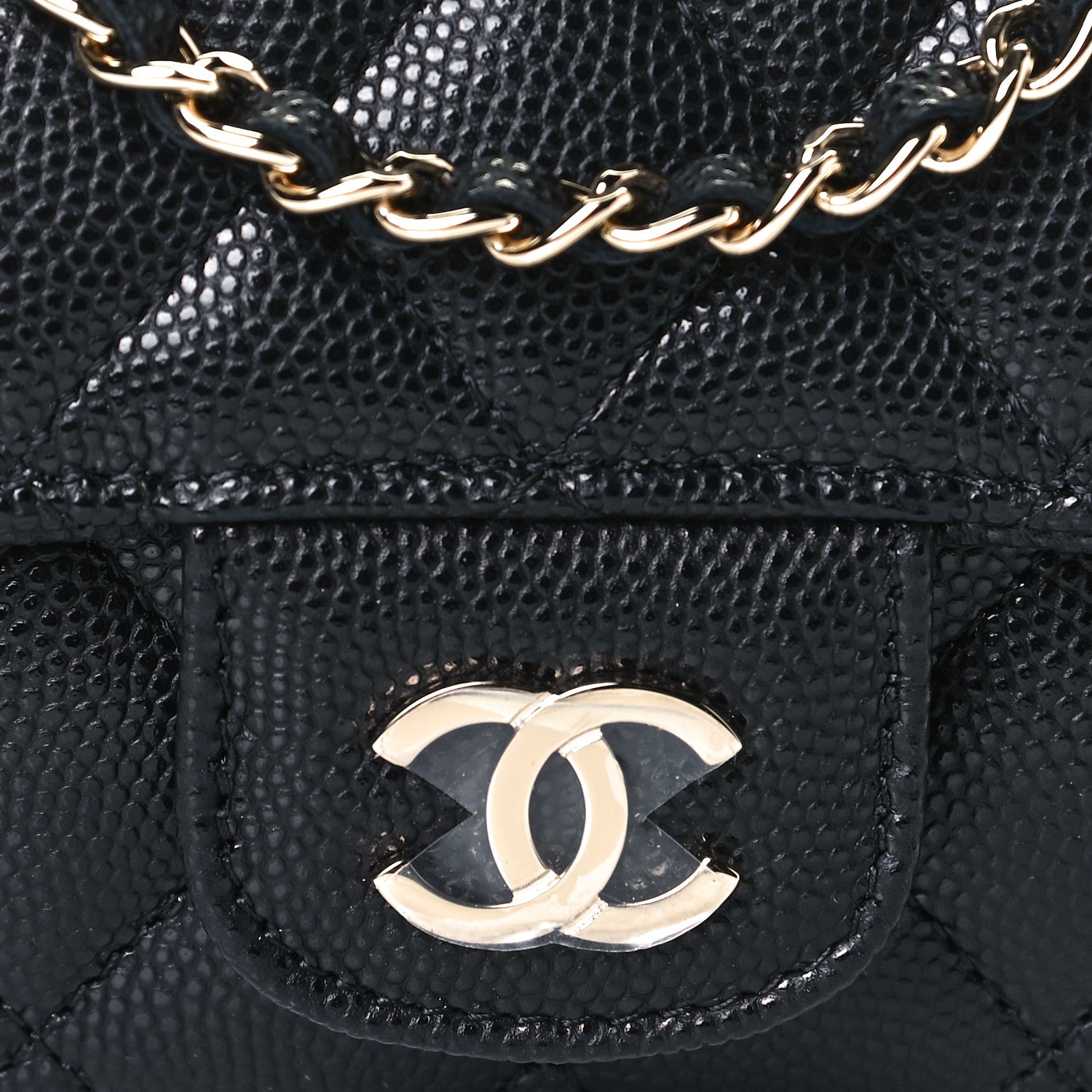 Chanel Caviar Quilted Glasses Case With Chain Black 5 of 8
