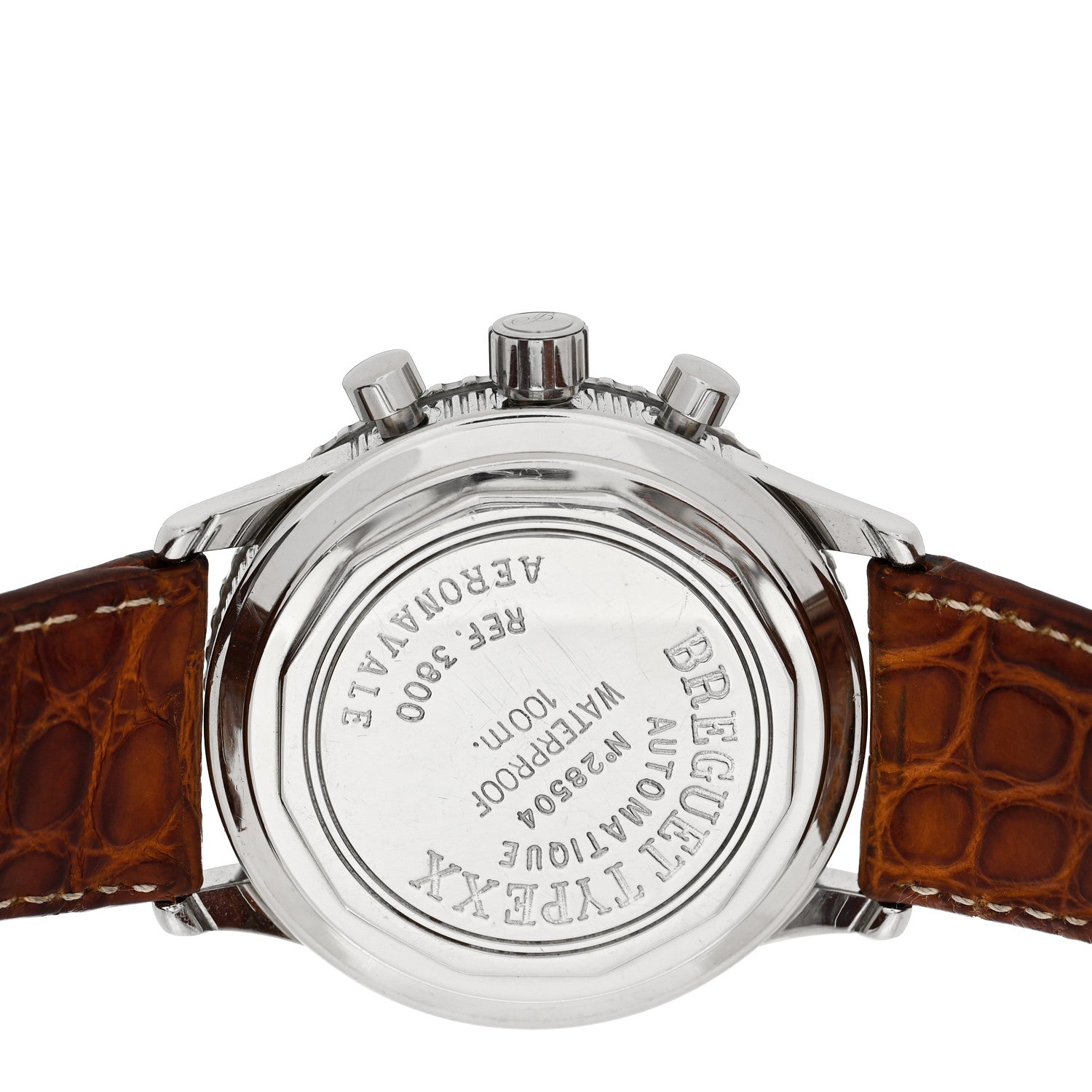 Breguet Stainless Steel Alligator 39mm Type XX Aeronavale Chronograph Automatic Watch Black 3800 4 of 5