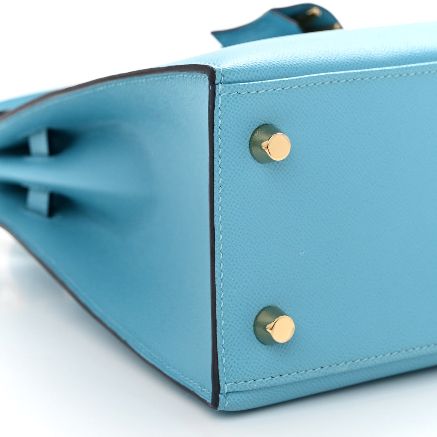 Madame Calfskin Kelly Sellier 25 Bleu du Nord