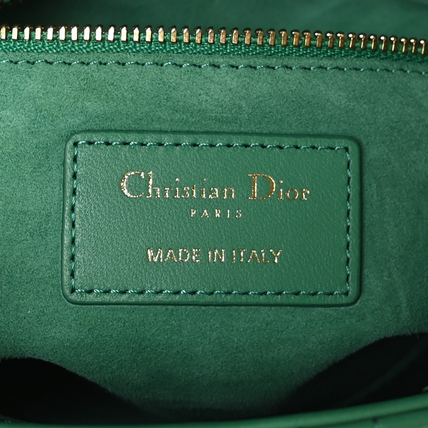 Lambskin Cannage Small My ABCDior Lady Dior Green