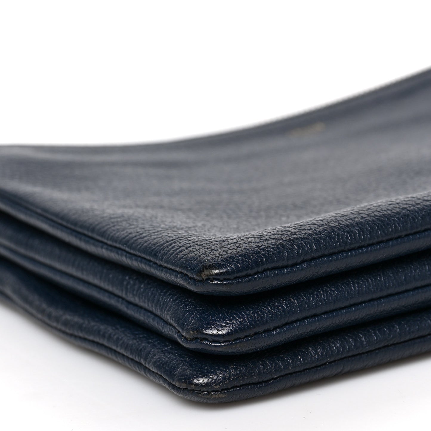 Goatskin Large Trio Crossbody Bag Dark Blue