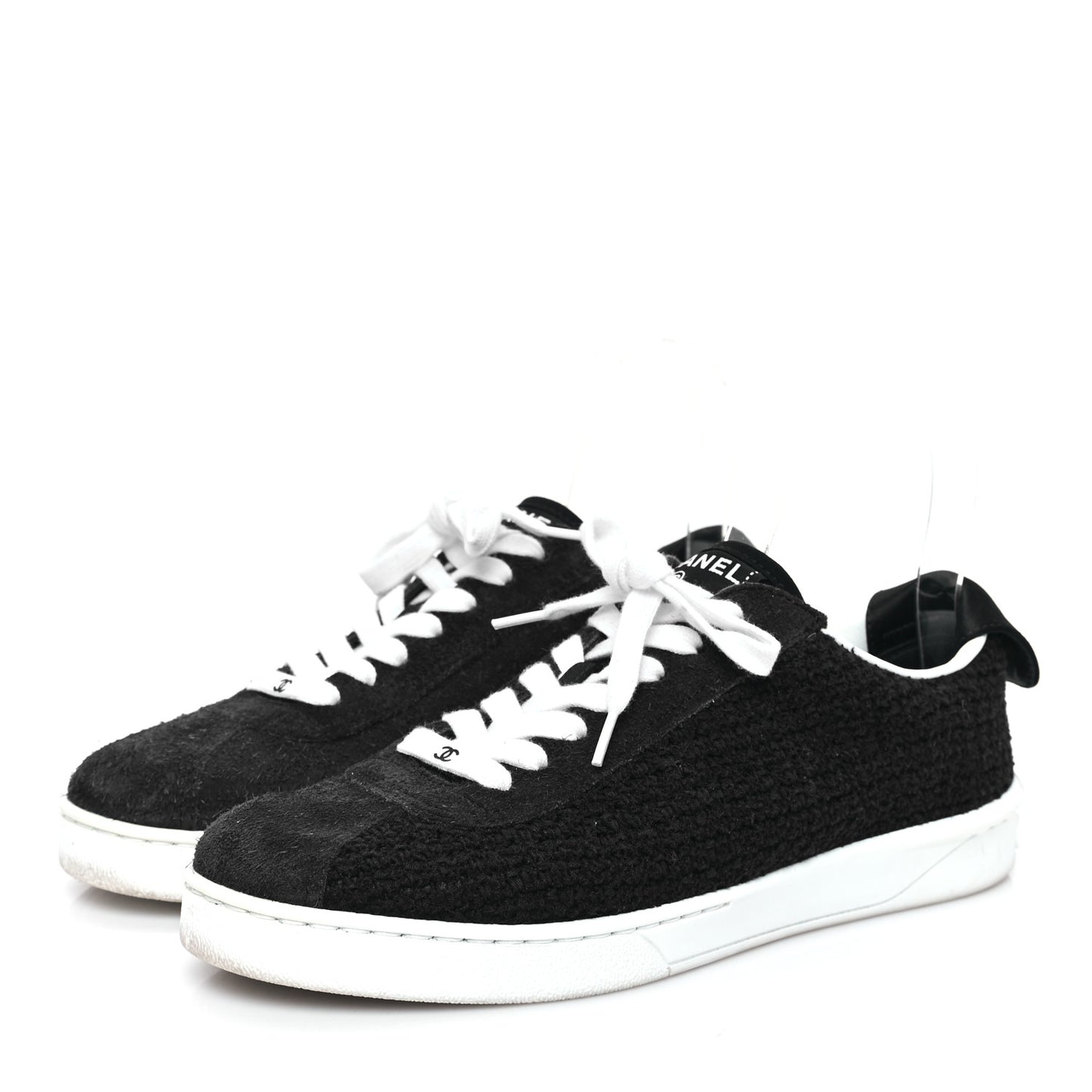 Tweed Suede Womens Sneakers 36.5 Navy