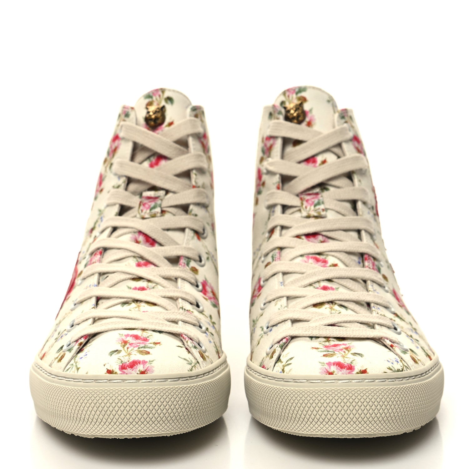 Gucci Canvas Romantic Print Major Blind For Love High Top Sneakers 37.5 Ivory 2 of 7