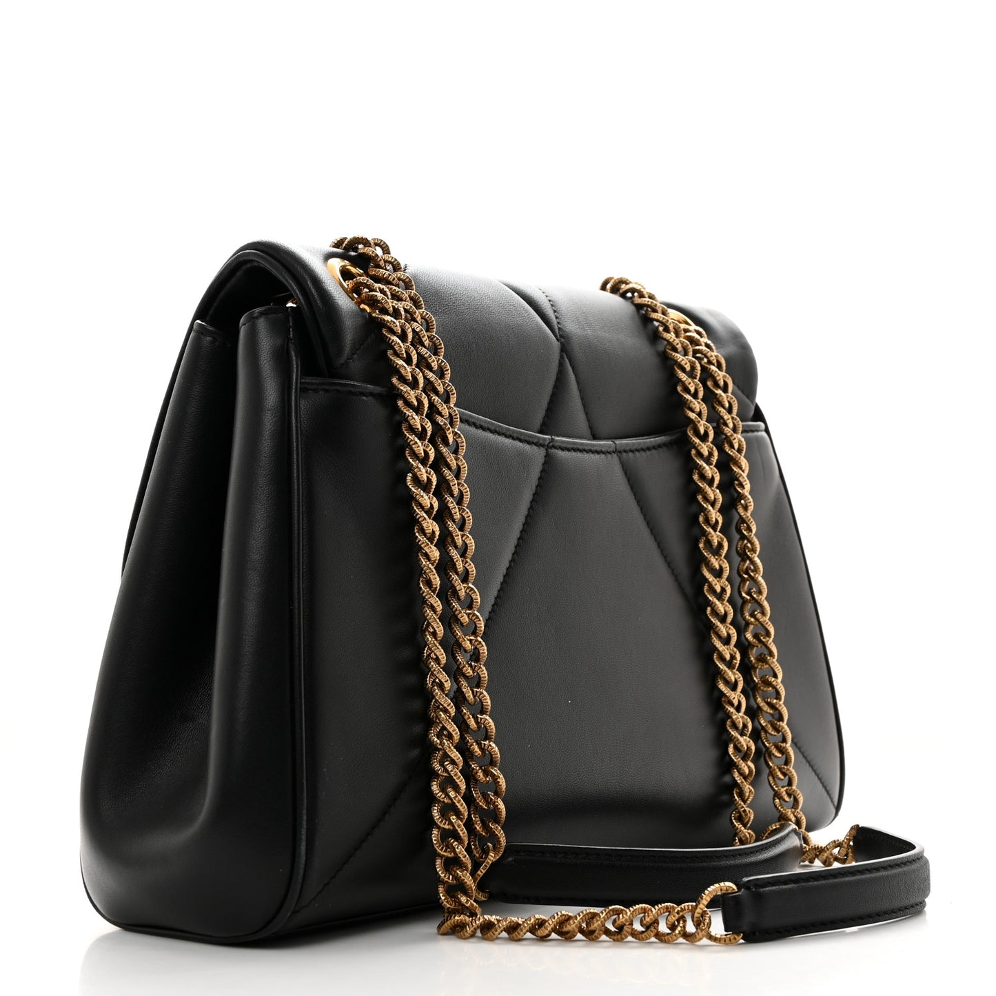Nappa Quilted Large Devotion Bag Black