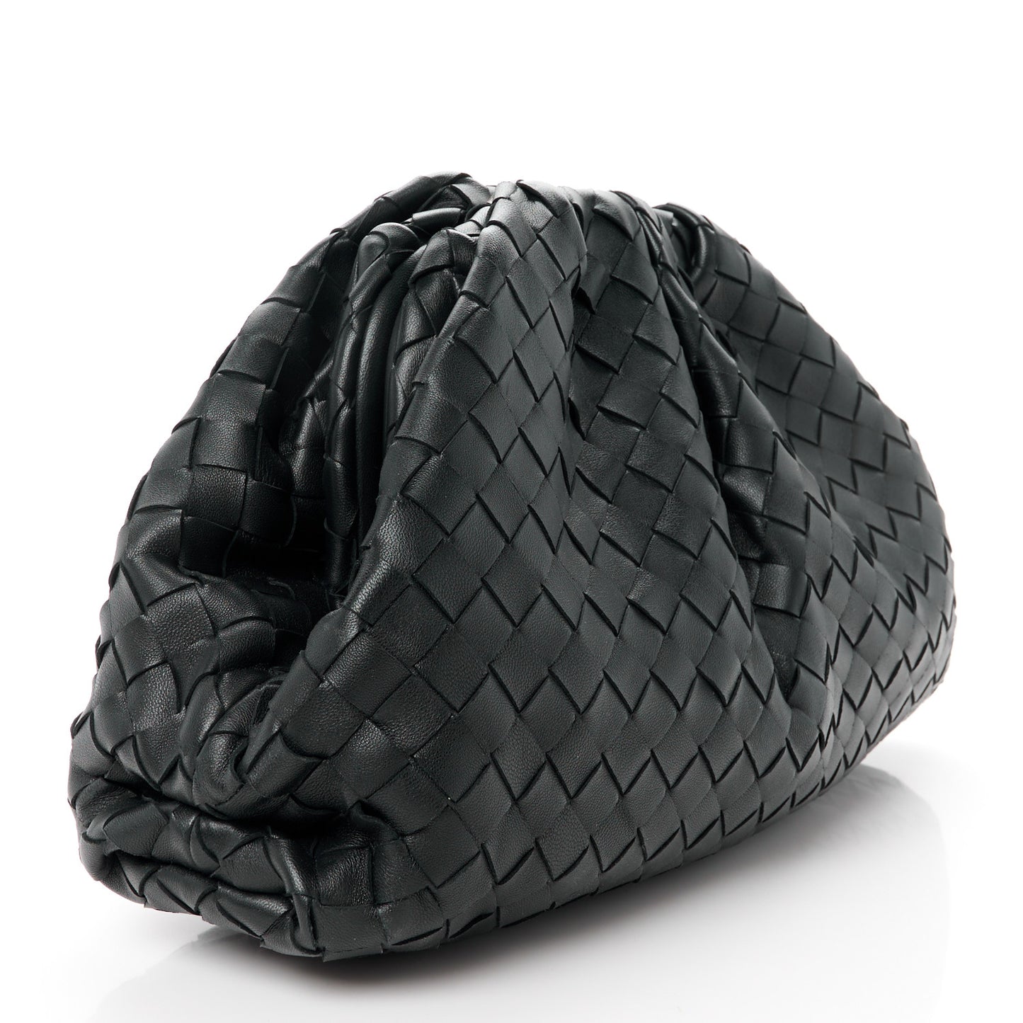 Nappa Maxi Intreccio The Pouch Oversized Clutch Black