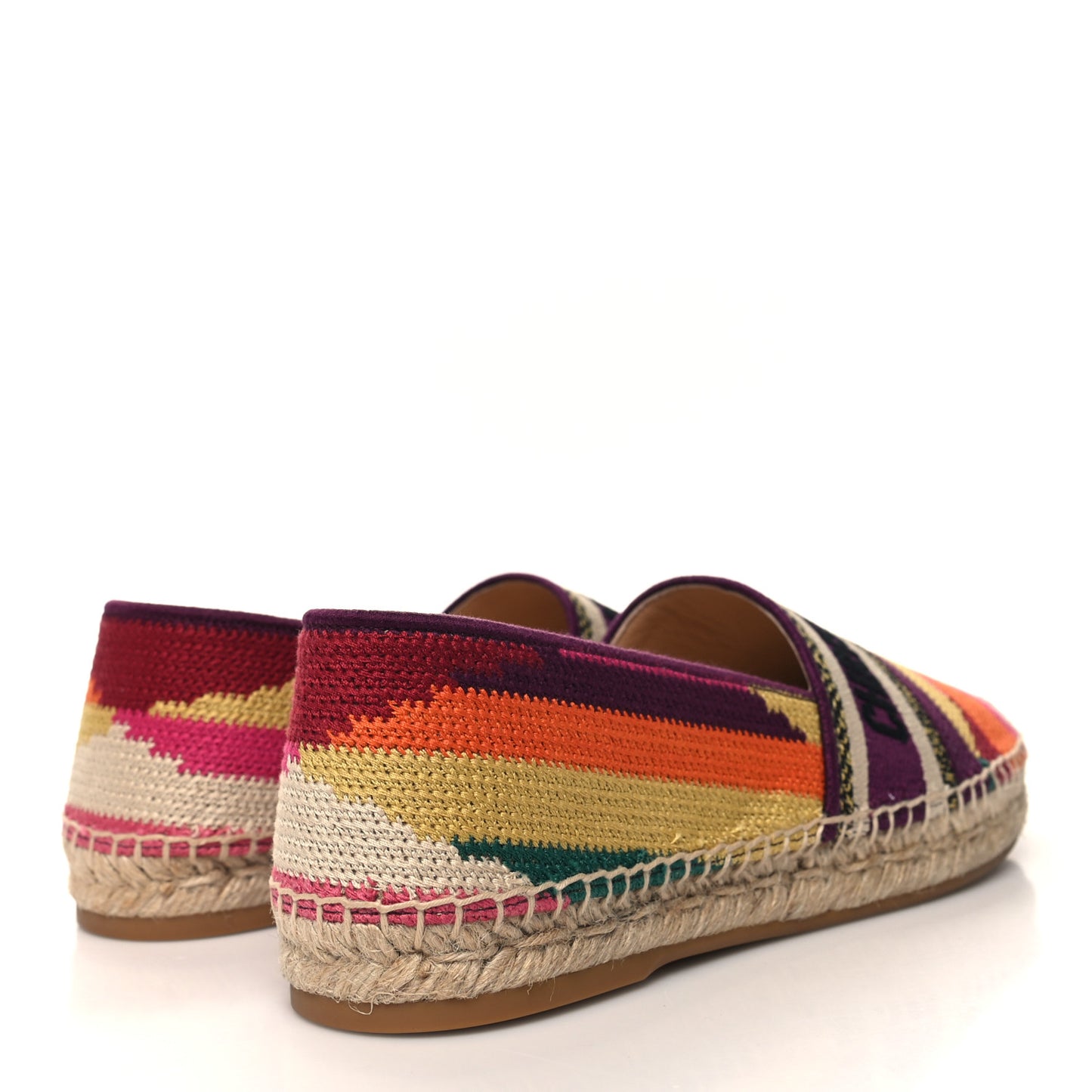 Cotton Embroidered Patchwork Granville Espadrille 41 Multicolor