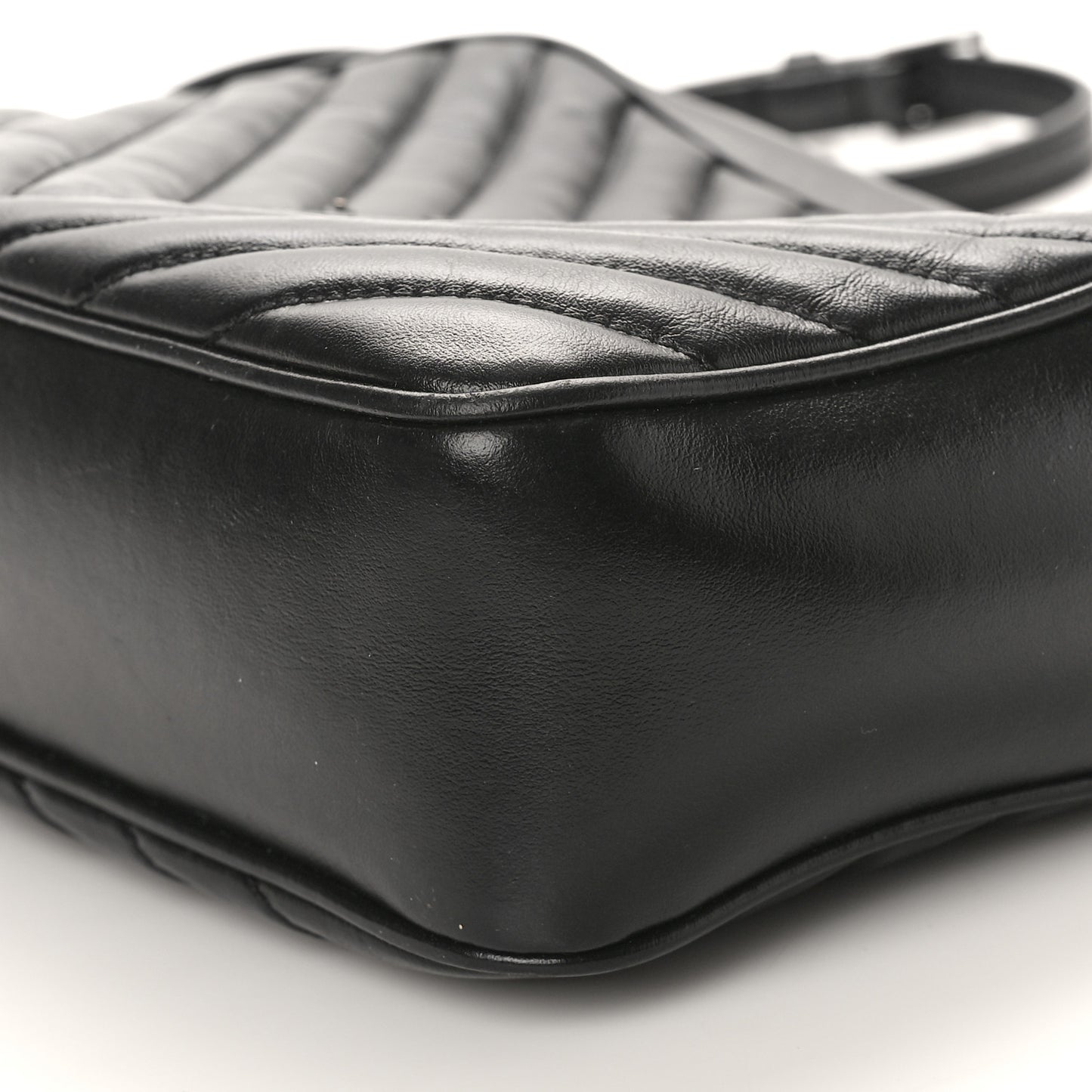 Calfskin Matelasse Monogram Monochrome Lou Camera Bag Black