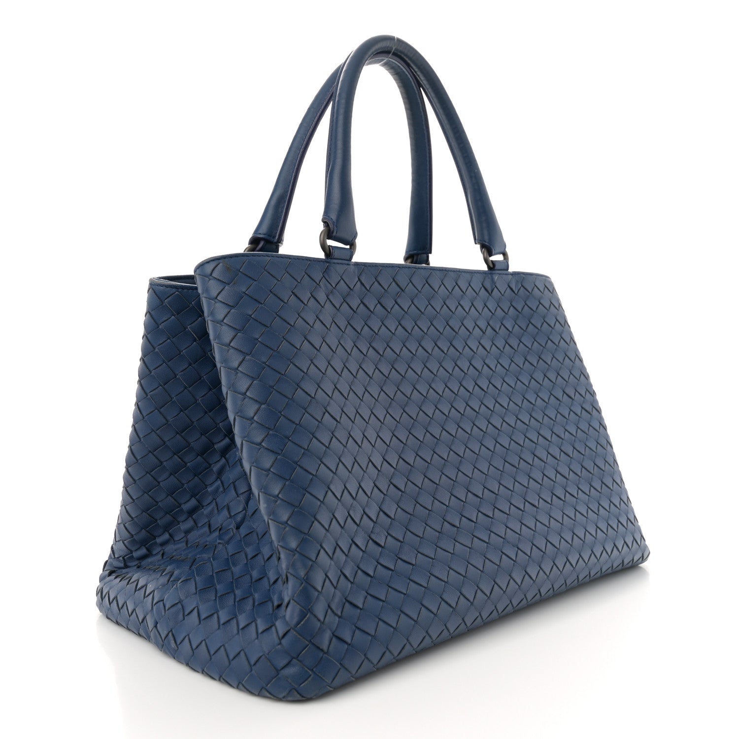 Bottega Veneta Nappa Intrecciato Medium Top Handle Tote Cobalt 3 of 14