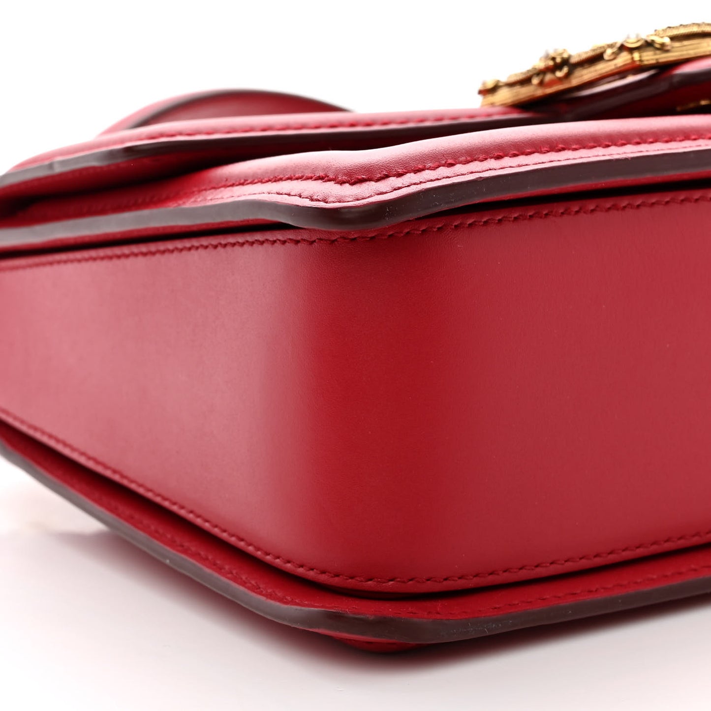 Smooth Calfskin Small DG Amore Top Handle Bag Red