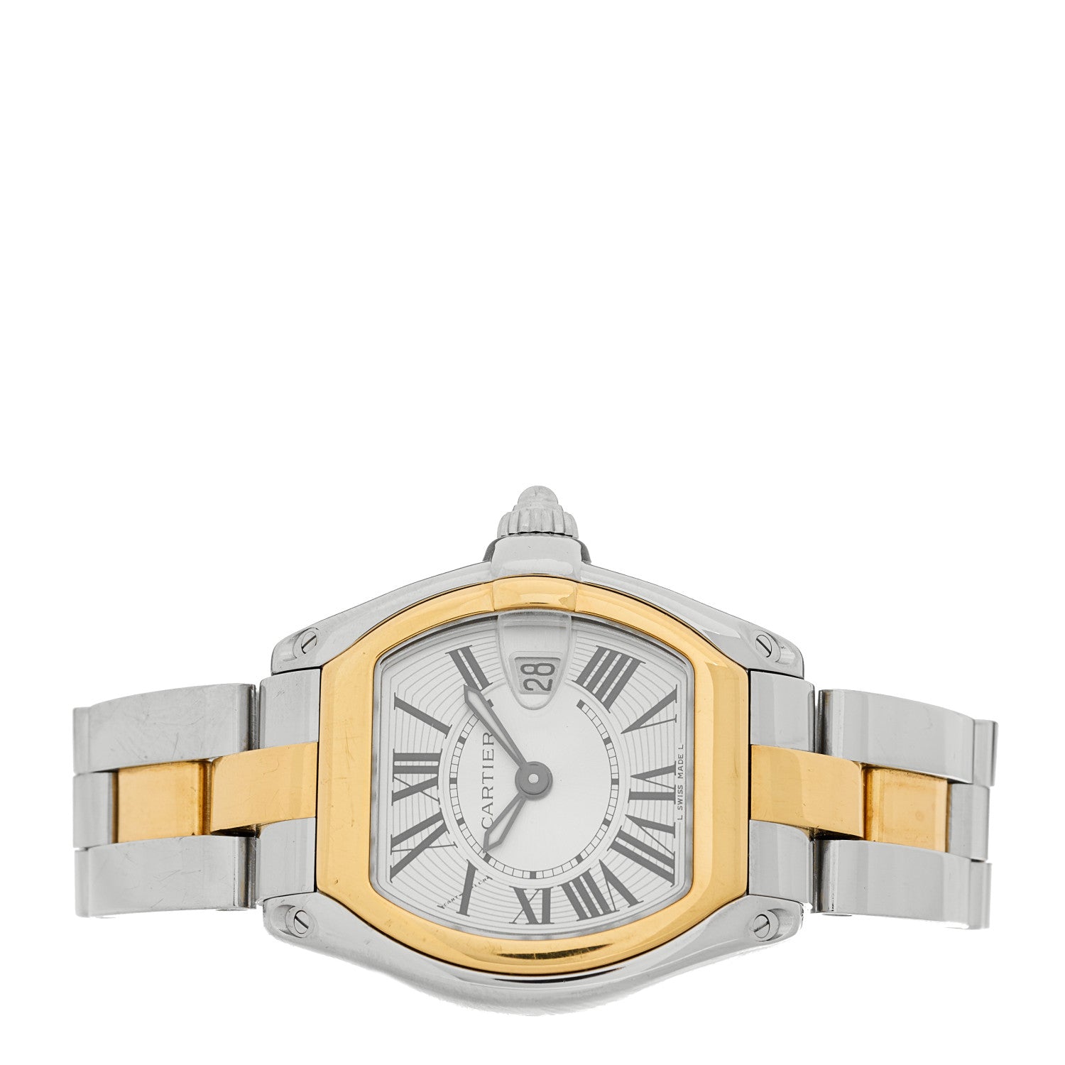 Cartier Stainless Steel 18K Yellow Gold 31mm Roadster Quartz Watch 2 of 4