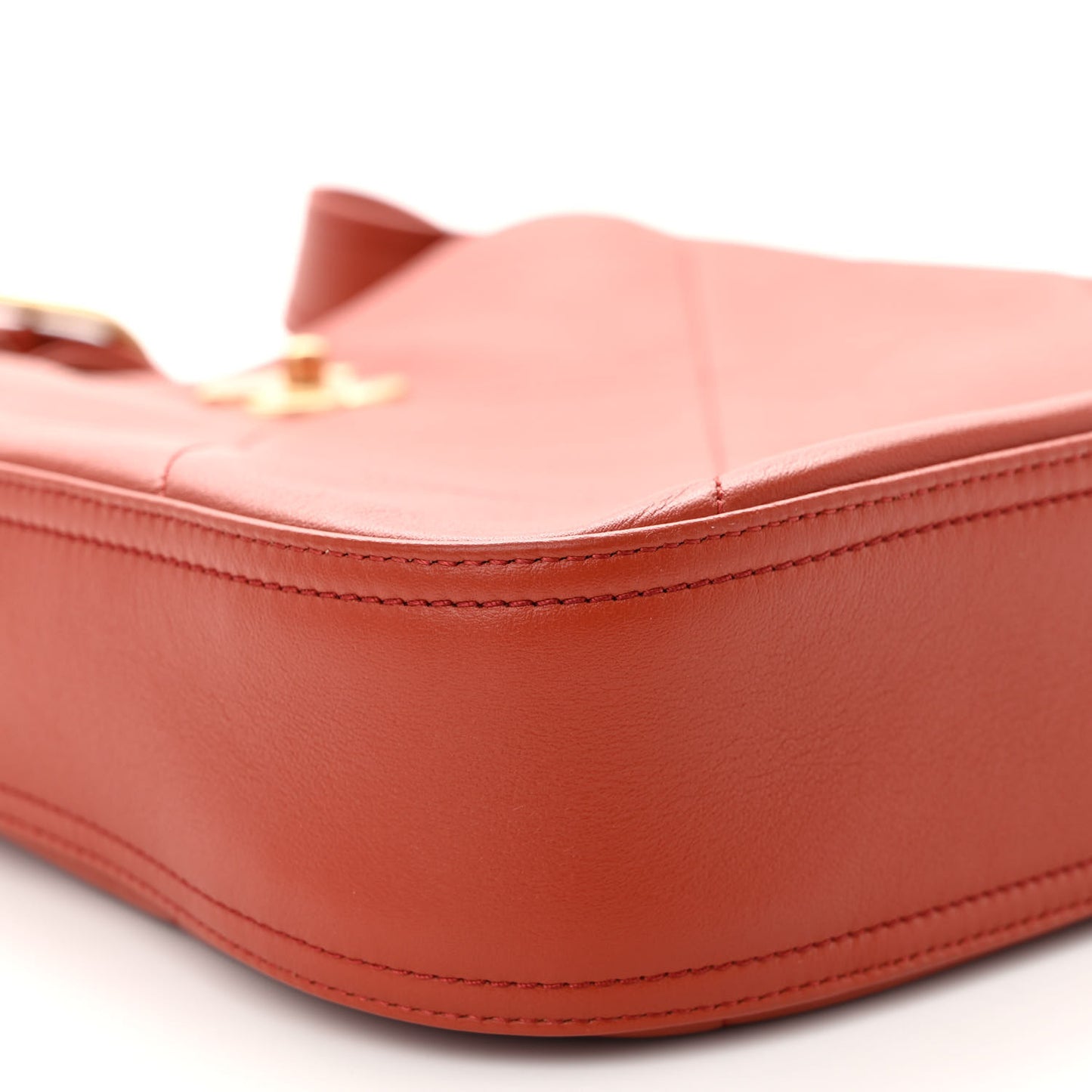 Calfskin Stitched Easy Mood Hobo Brown