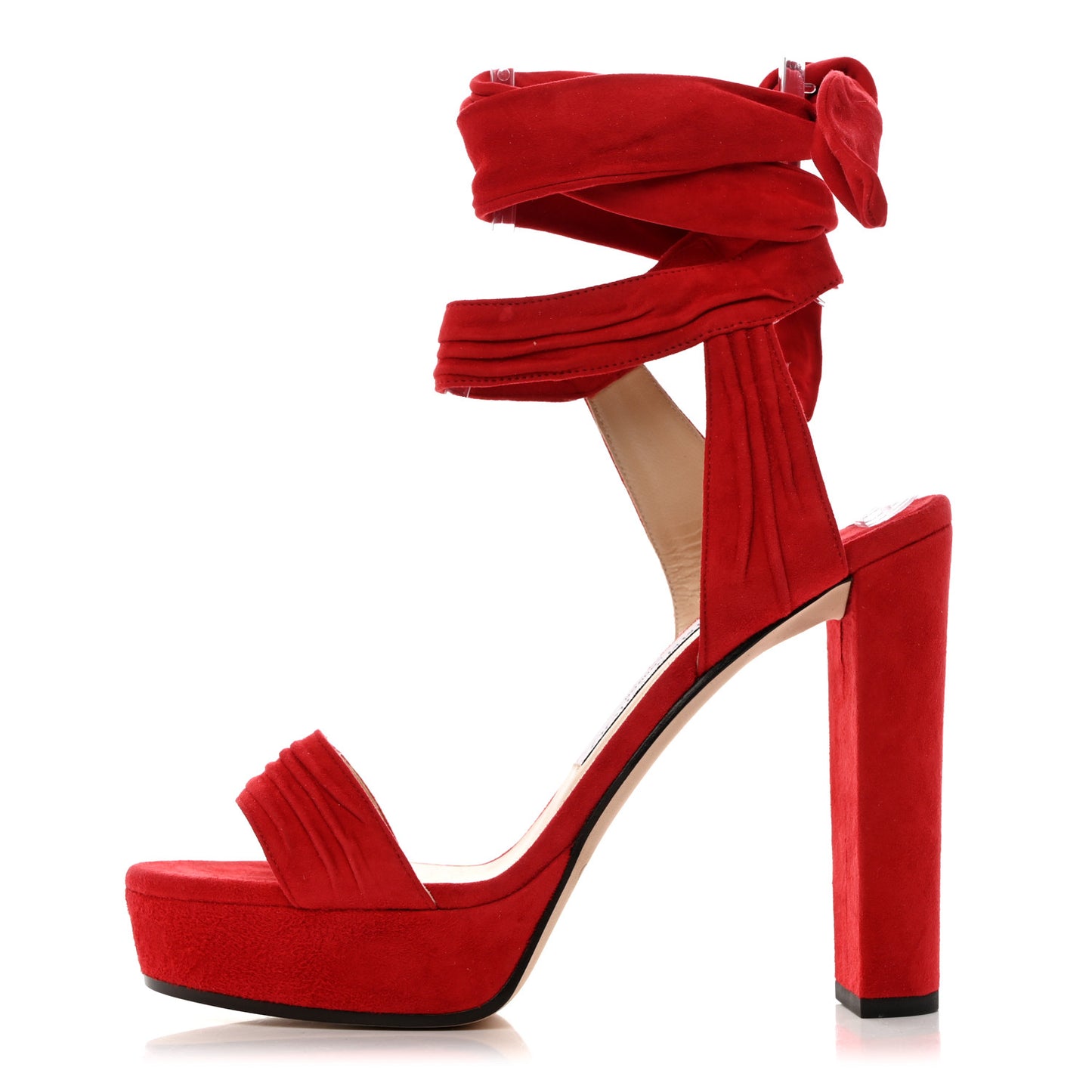 Soft Suede Kaytrin 120 Platform Sandals 38 Red
