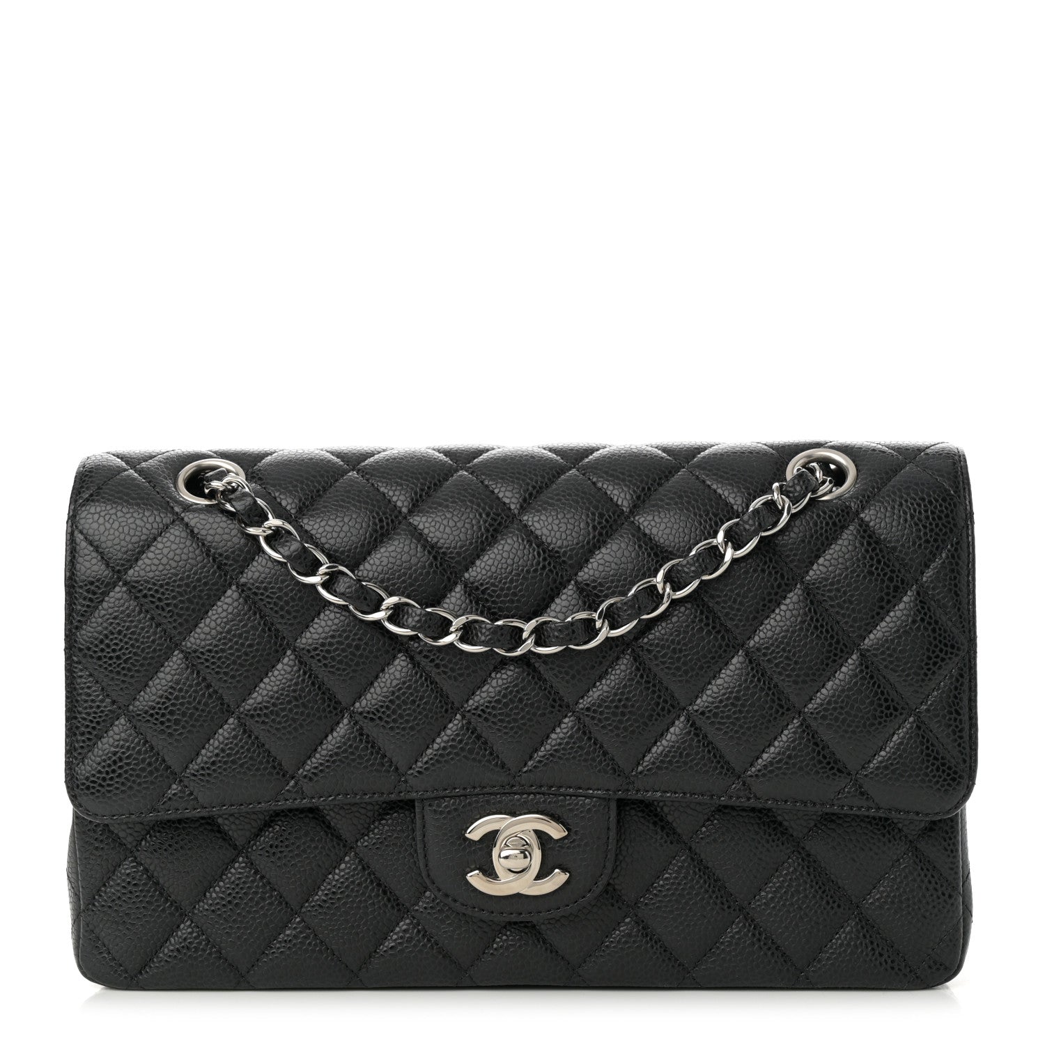 Chanel Caviar Quilted Medium Double Flap Black 1 of 12