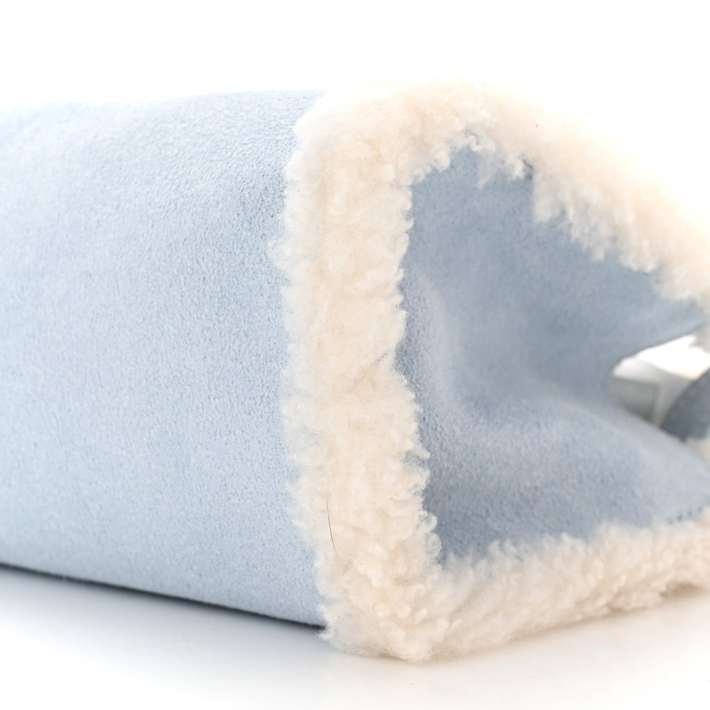 X UGG Suede Shearling Small Shopping Bag Blue