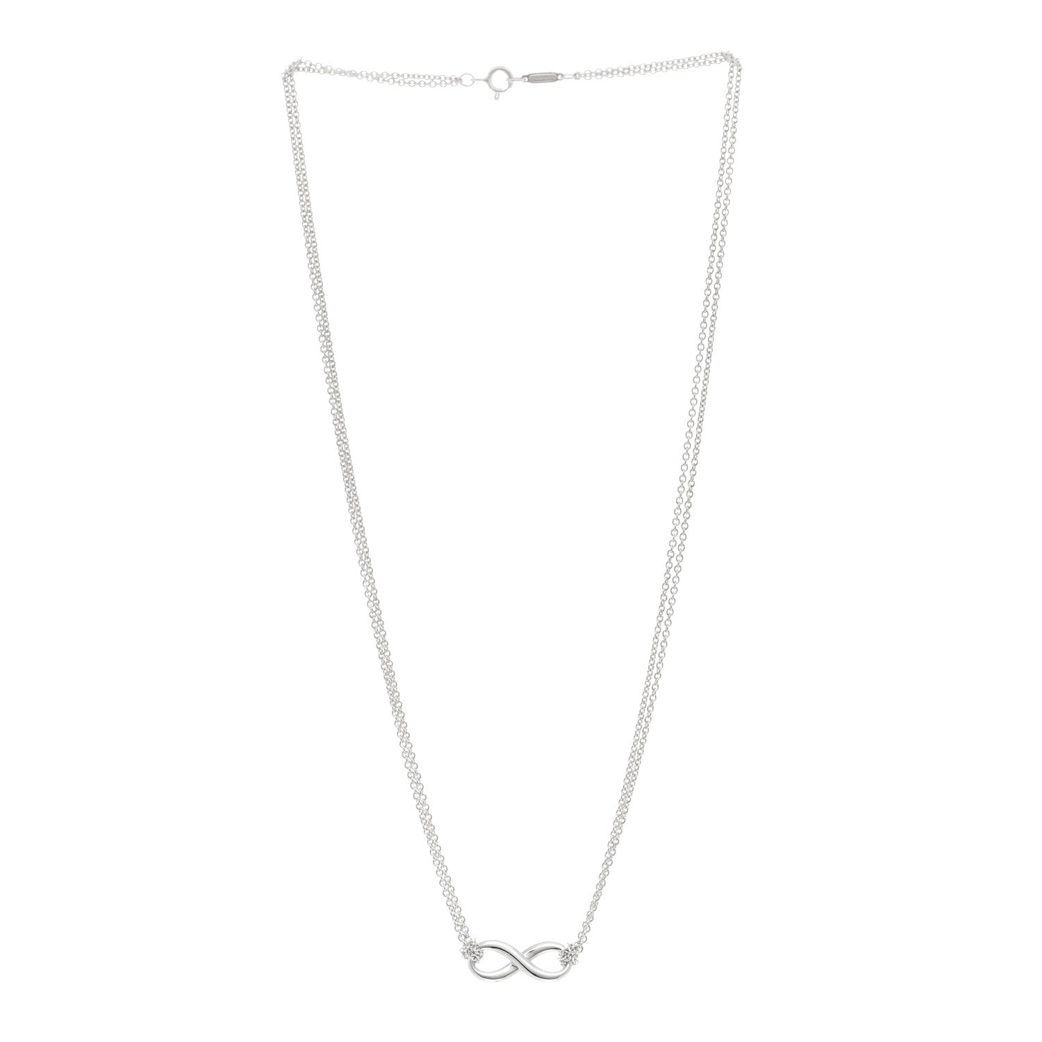 Tiffany Sterling Silver Infinity Pendant Necklace 3 of 4
