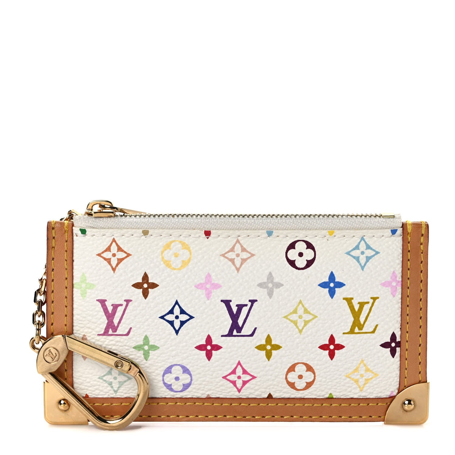 Louis Vuitton Monogram Multicolor Key Pouch White 1 of 6