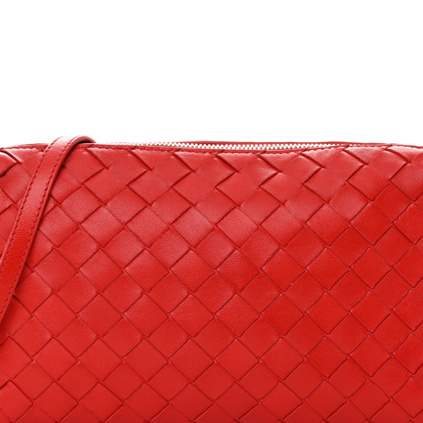 Nappa Intrecciato Small Camera Bag Red