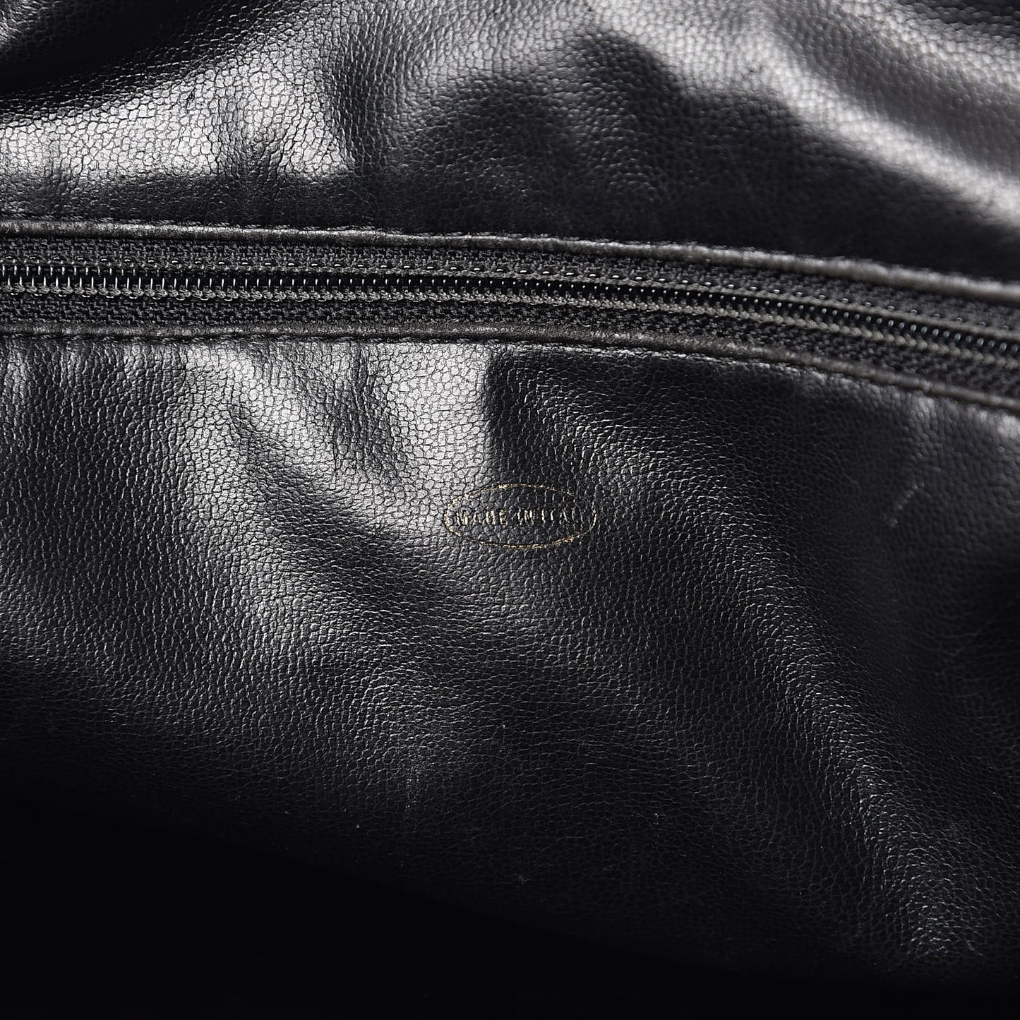 Lambskin Quilted Drawstring Backpack Black