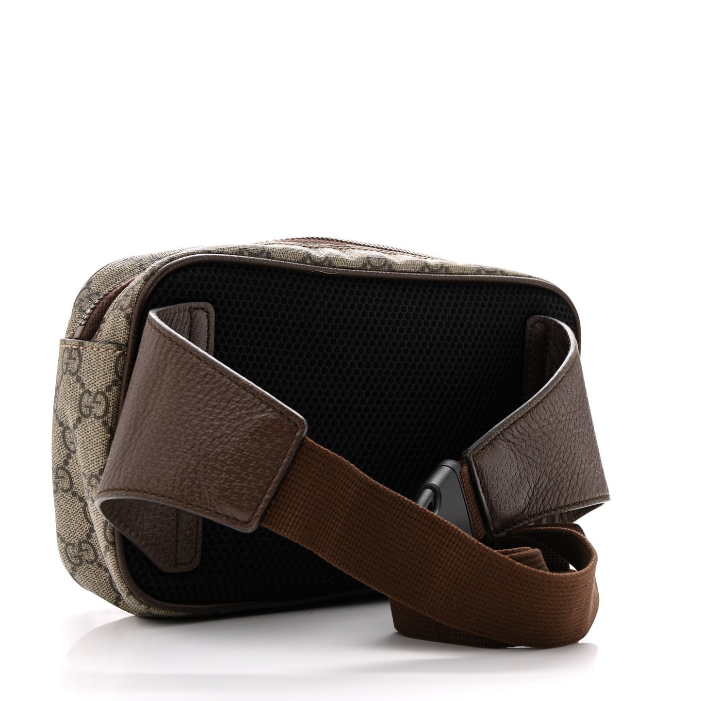 Soft GG Supreme Monogram Medium Ophidia Belt Bag Dark Brown