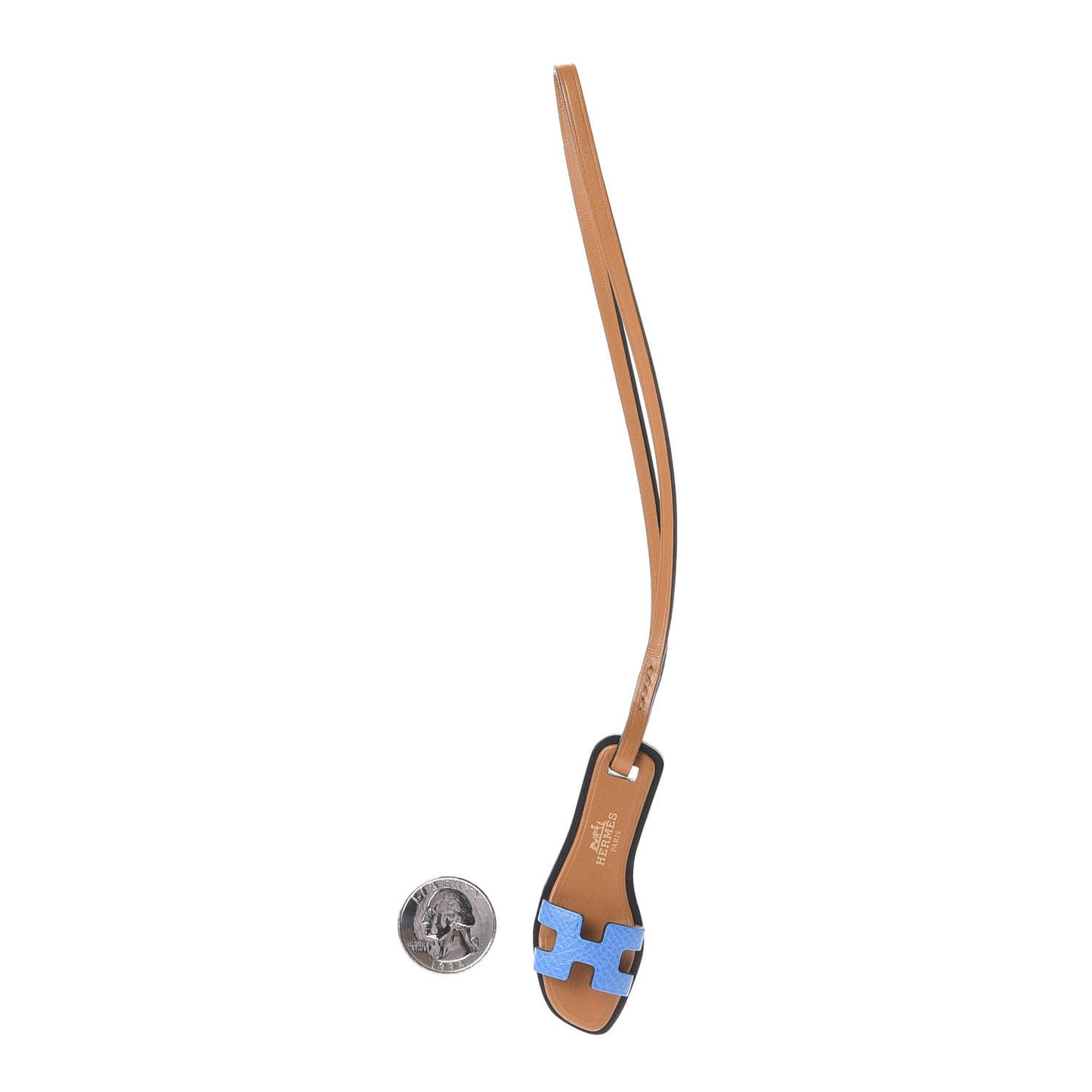 Epsom Butler Calfskin Hunter Oran Nano Bag Charm Bleu Frida
