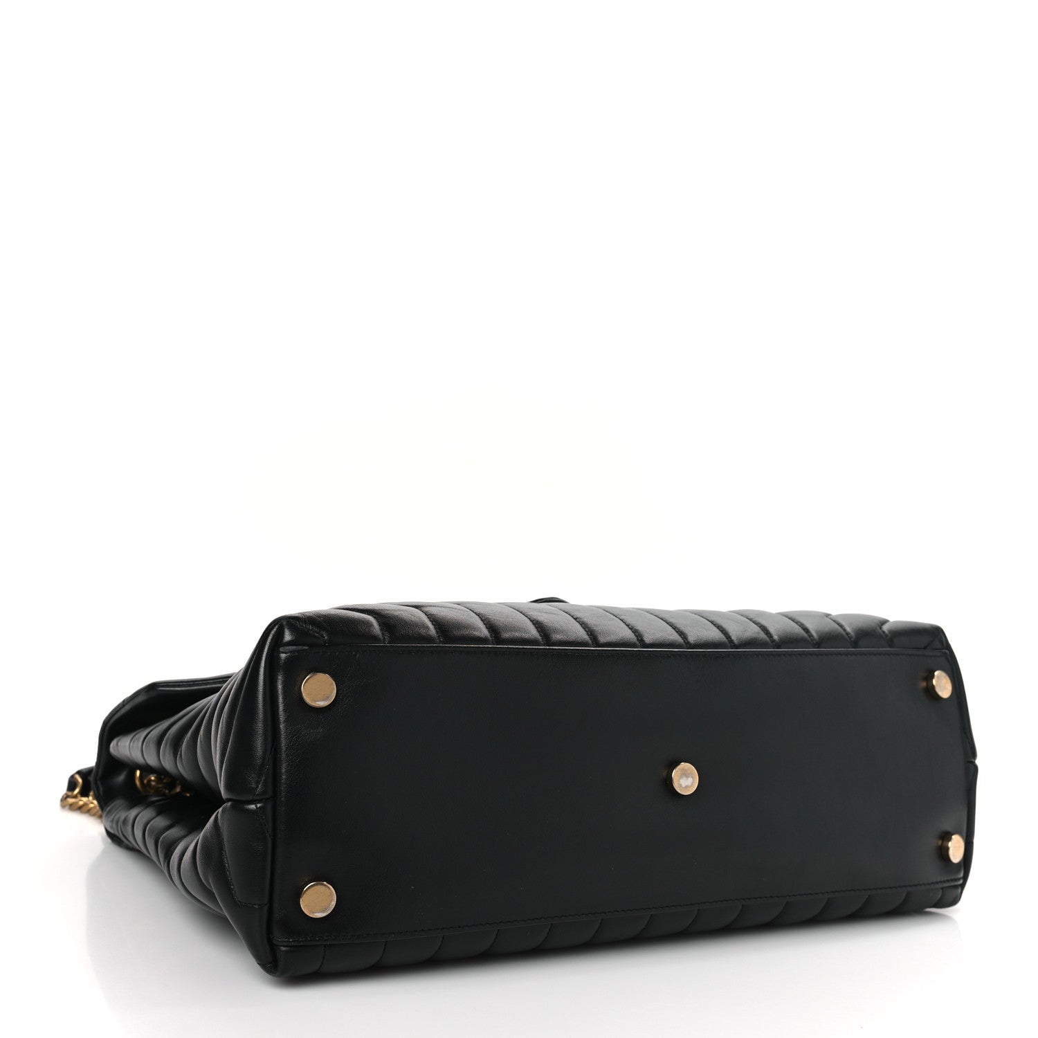 Saint Laurent Calfskin Y Quilted Monogram Large Loulou Chain Satchel Black 4 of 9