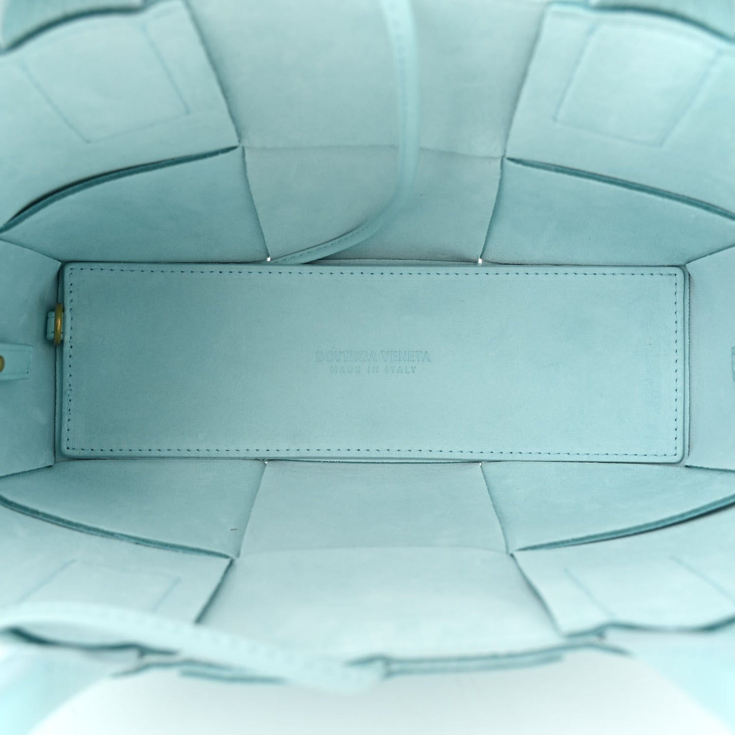 Grained Calfskin Maxi Intrecciato Mini Arco Tote Pale Blue