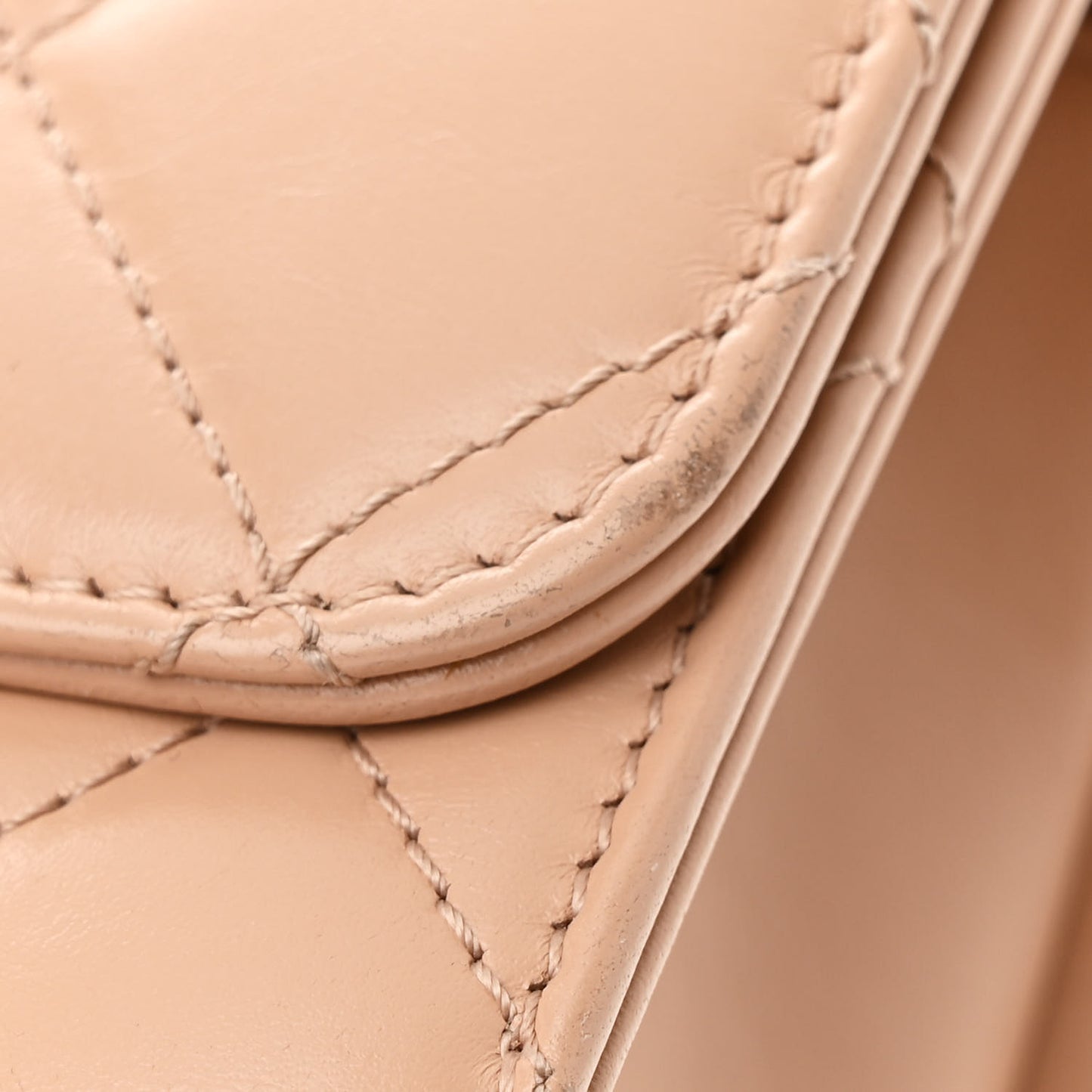 Calfskin Quilted Mini Perfect Fit Flap Beige