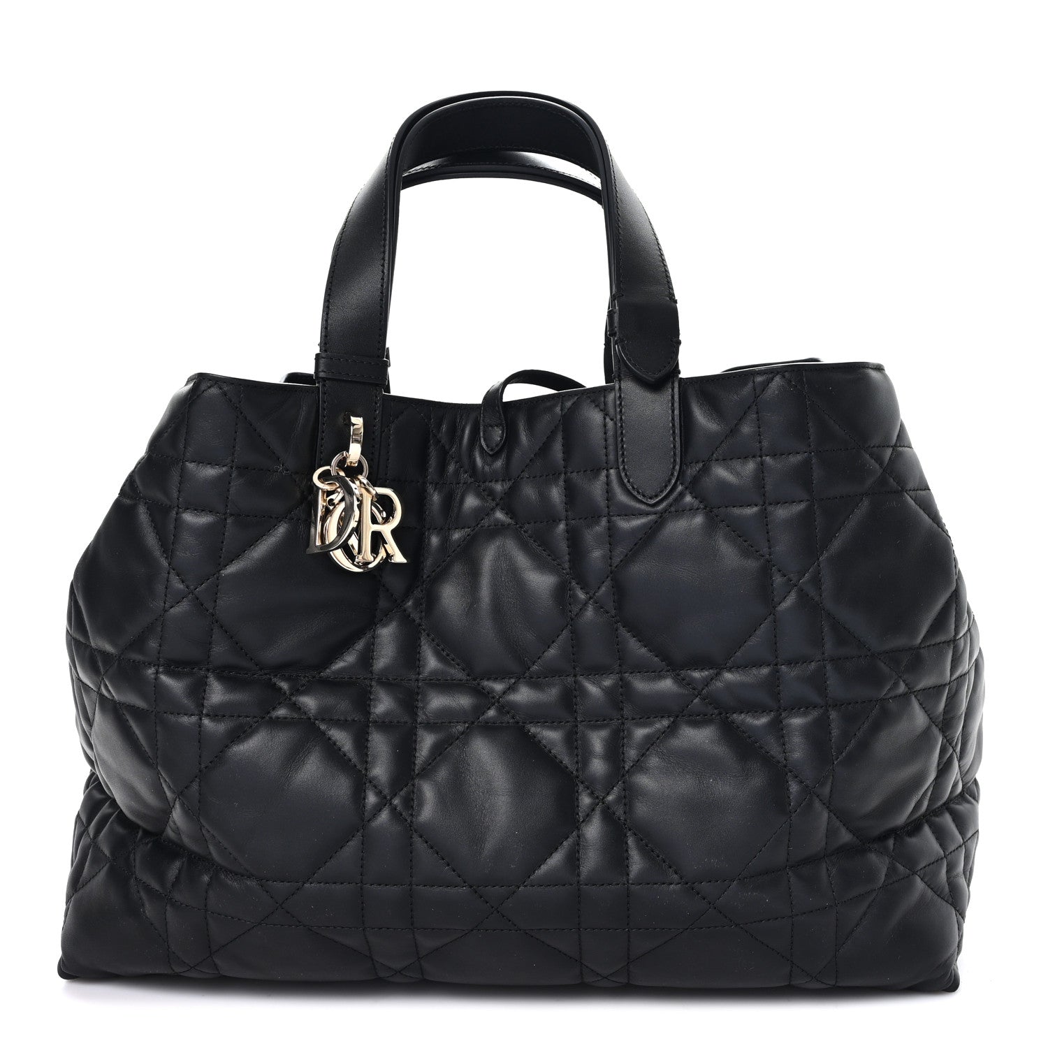 Christian Dior Calfskin Macrocannage Large Toujours Black 1853190