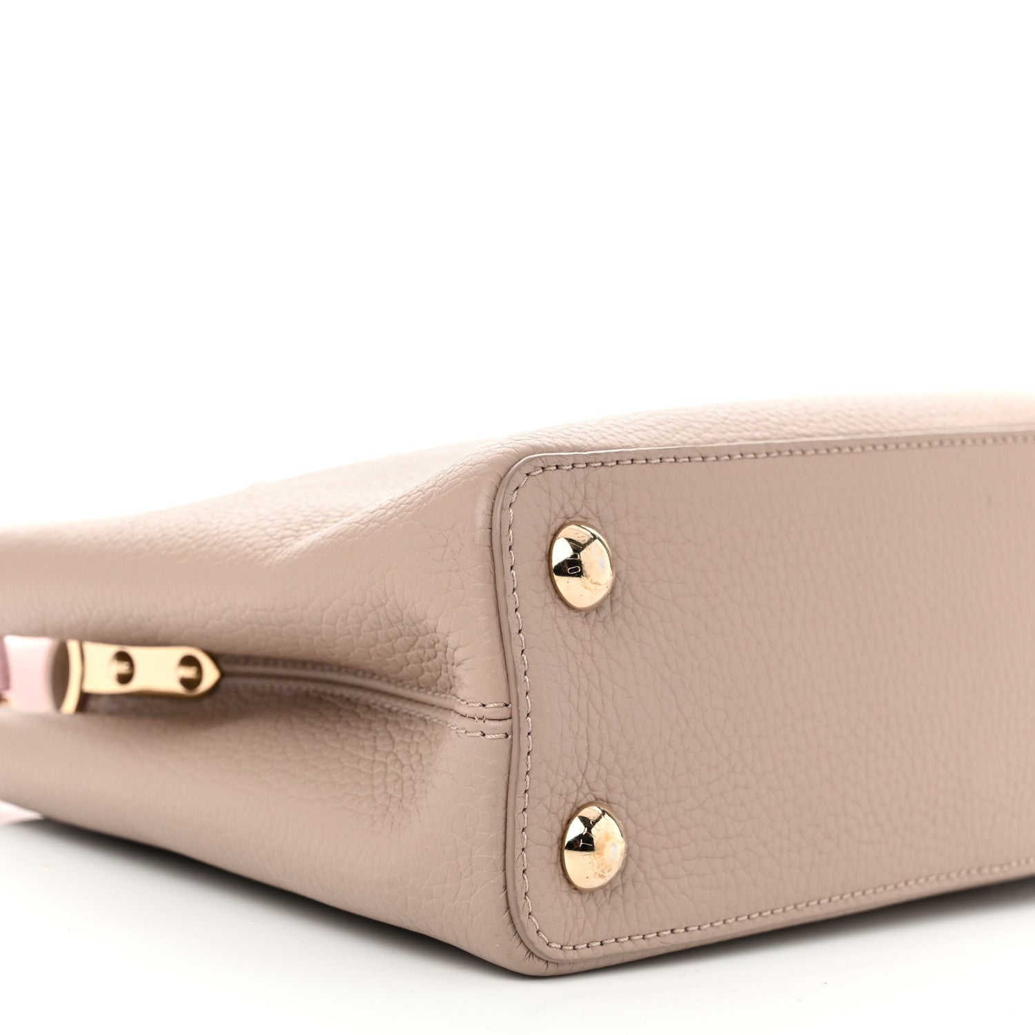 Louis Vuitton Taurillon Capucines BB Galet Creme Rose 8 of 9