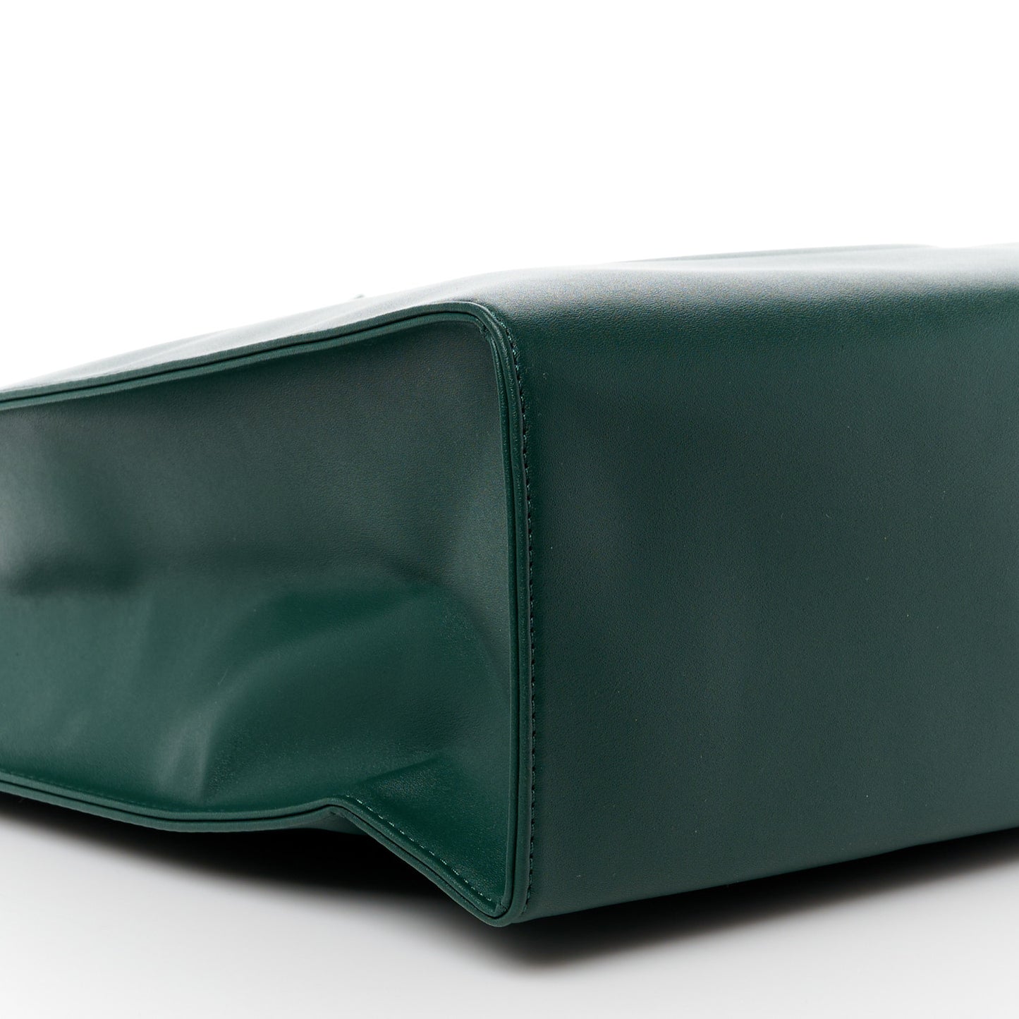 Vegan Leather Medium Shopping Bag Dark Olive
