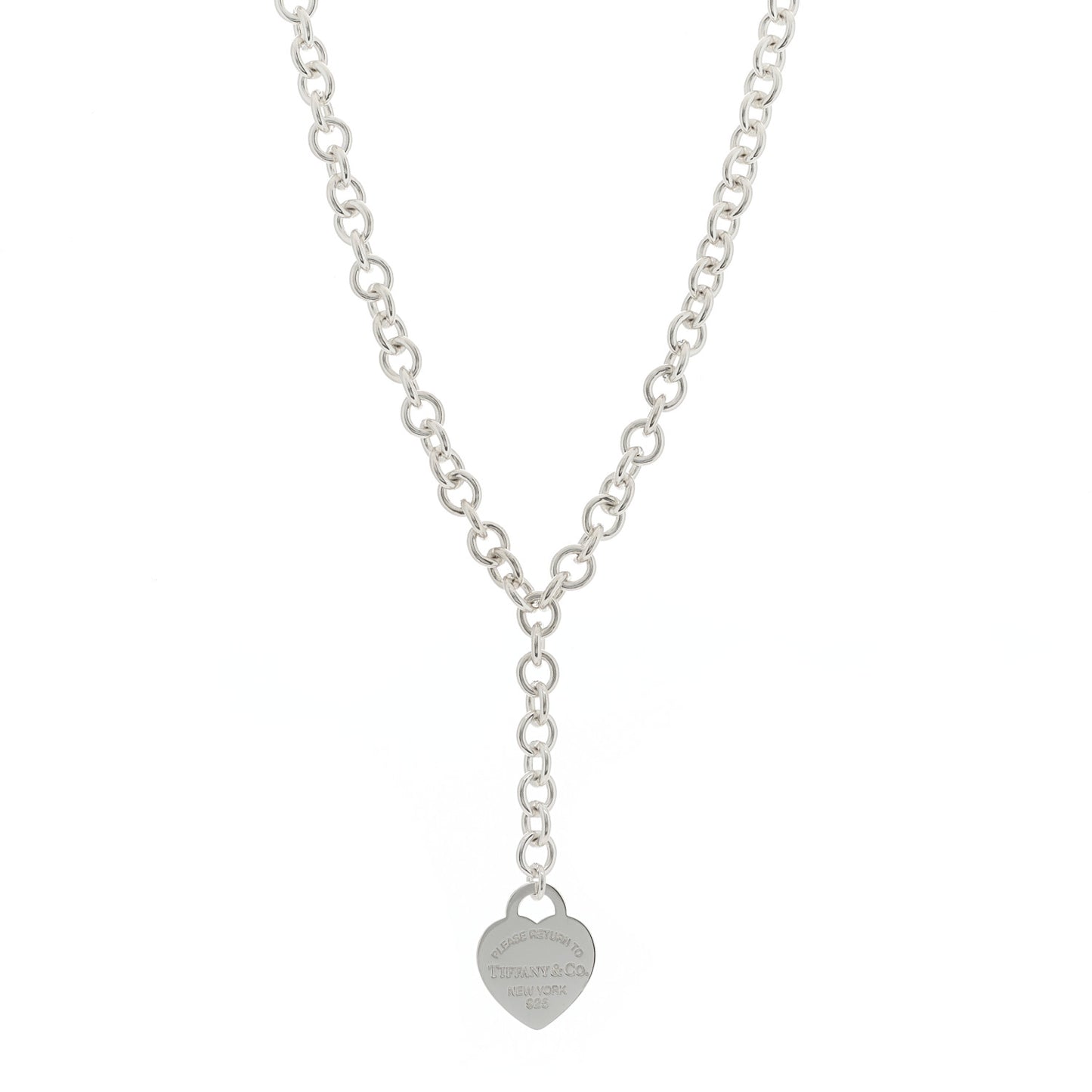 Sterling Silver Return To Tiffany Heart Tag Lariat Necklace