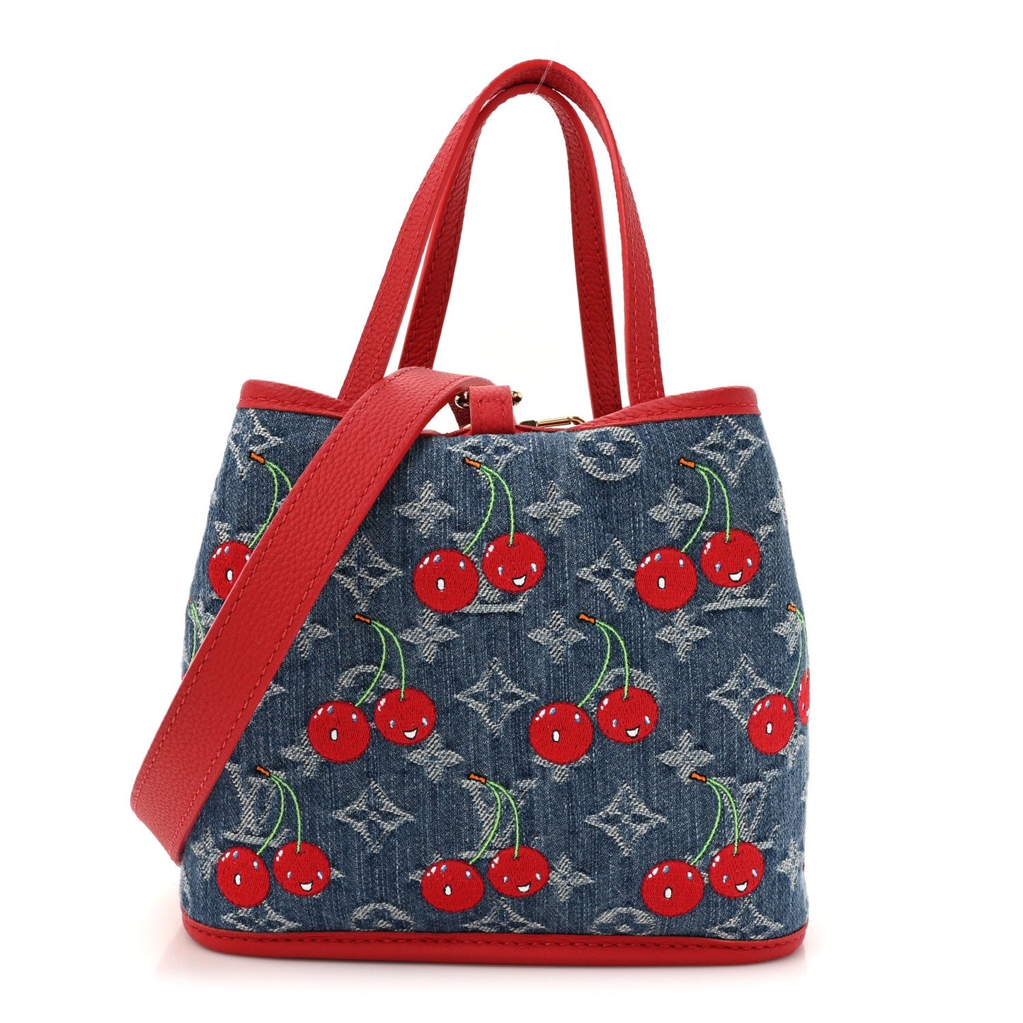 LV X TM Monogram Denim Cerises Neverfull Inside Out BB