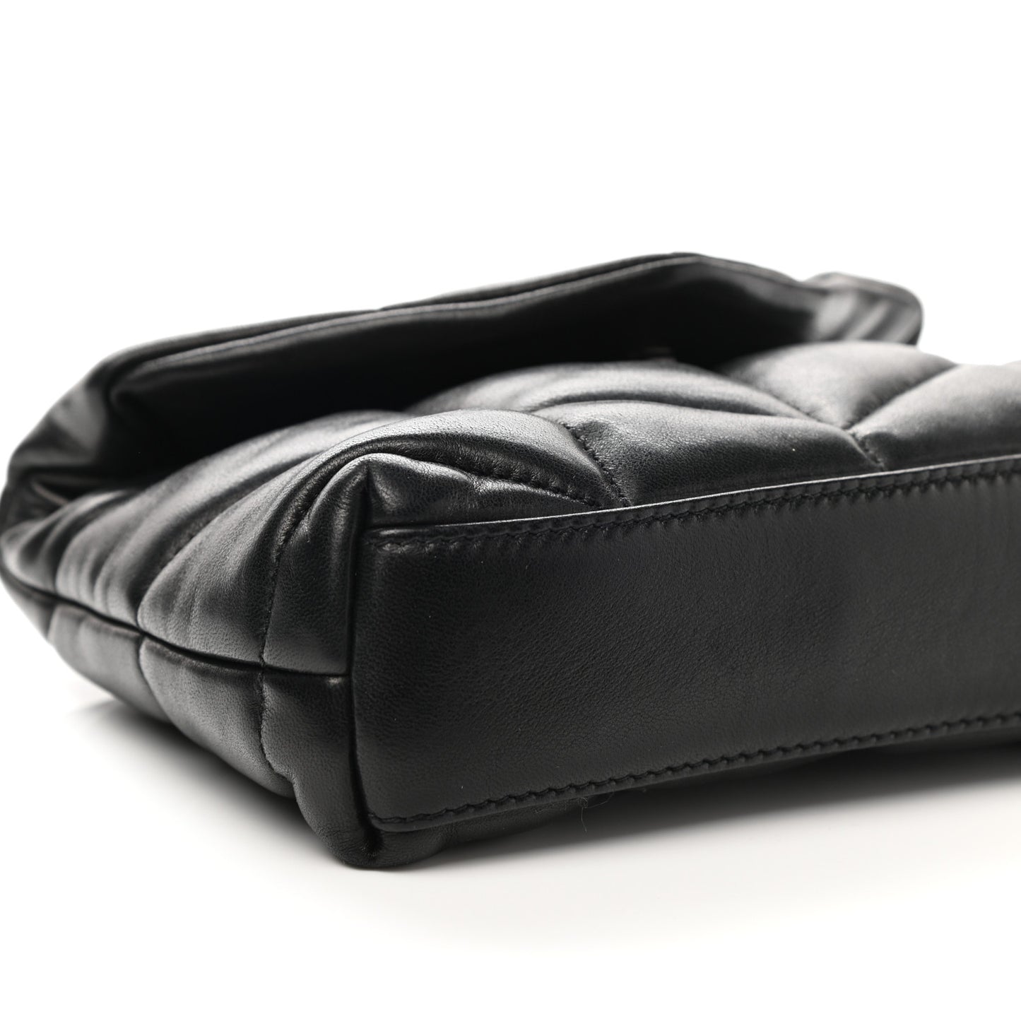 Lambskin Monogram Loulou Puffer Pouch Clutch Black