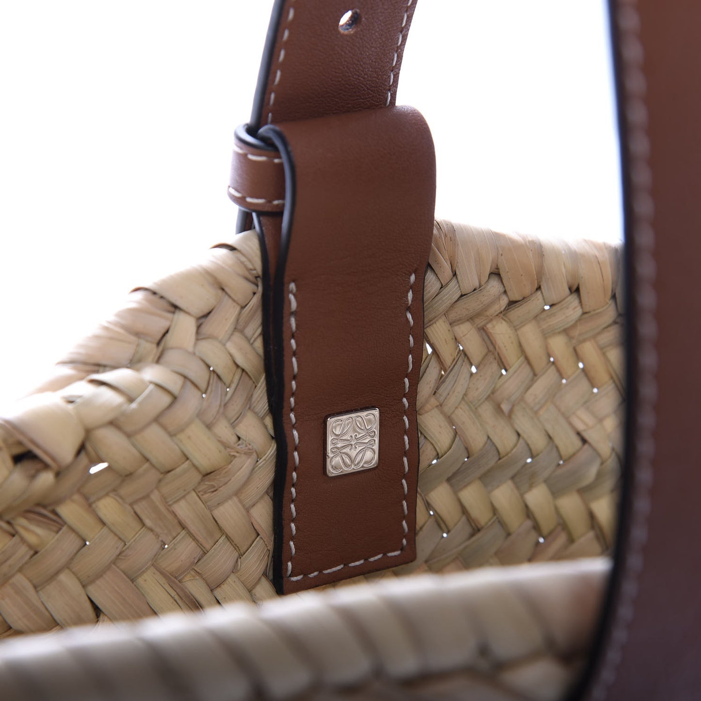 Raffia Small Basket Tote Bag Natural Tan