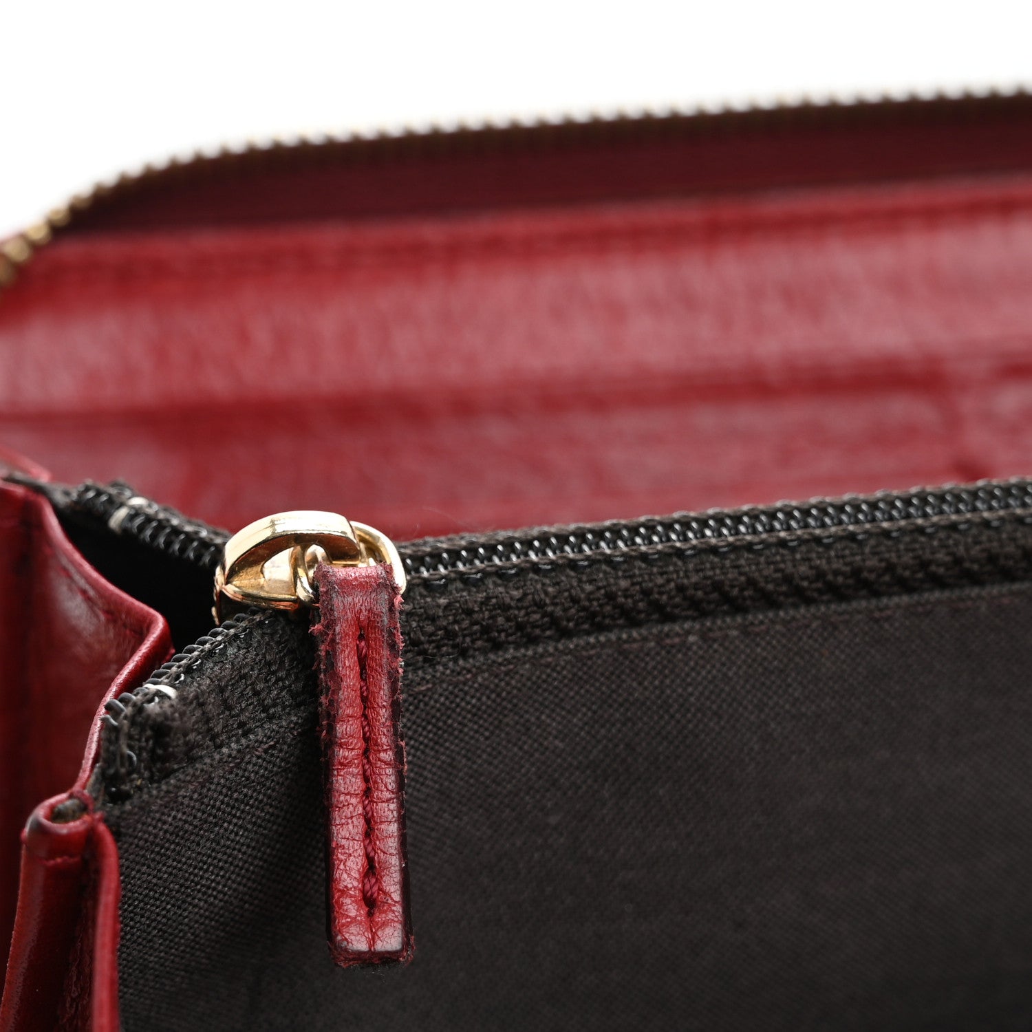 Fendi Zucca Zip Around Wallet Red 9 of 15