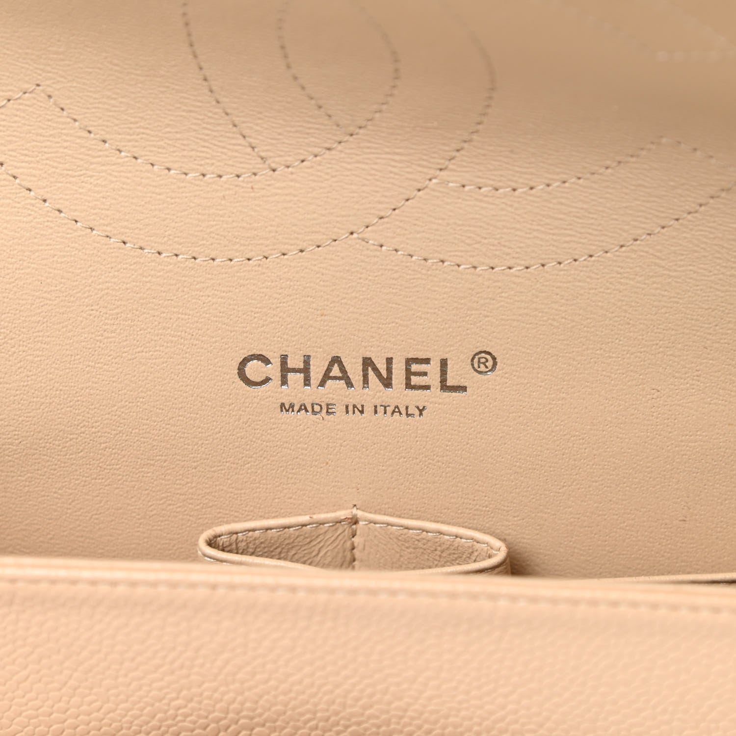 Chanel Caviar Quilted Jumbo Double Flap Beige Clair 6 of 15
