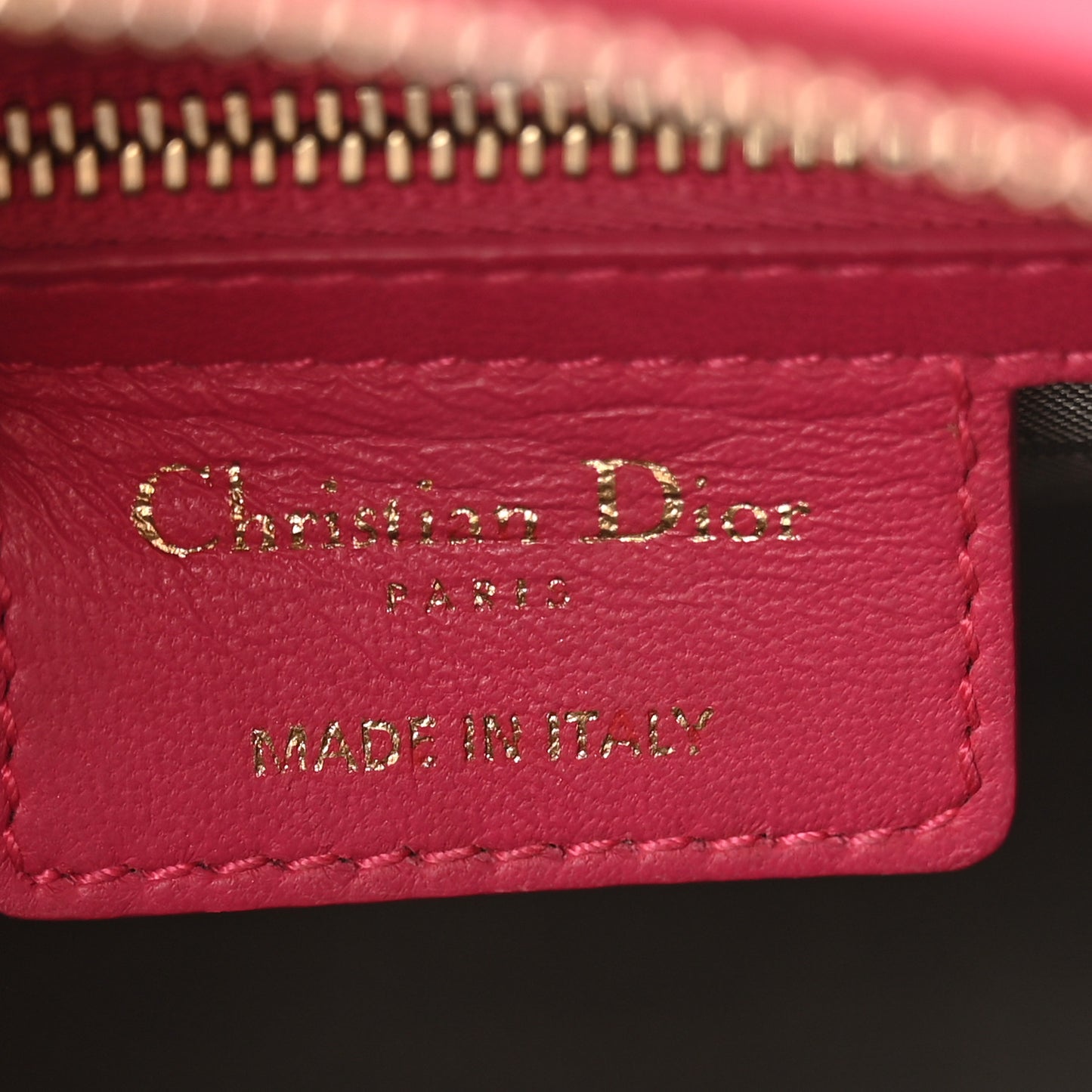 Lambskin Cannage Medium Lady Dior Pink