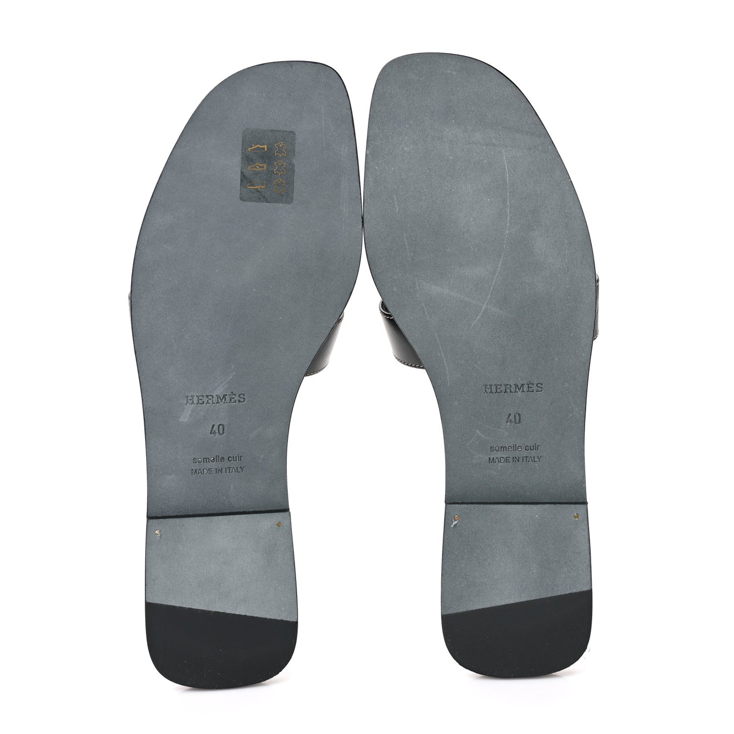 Box Calfskin Oran Sandals 40 Black