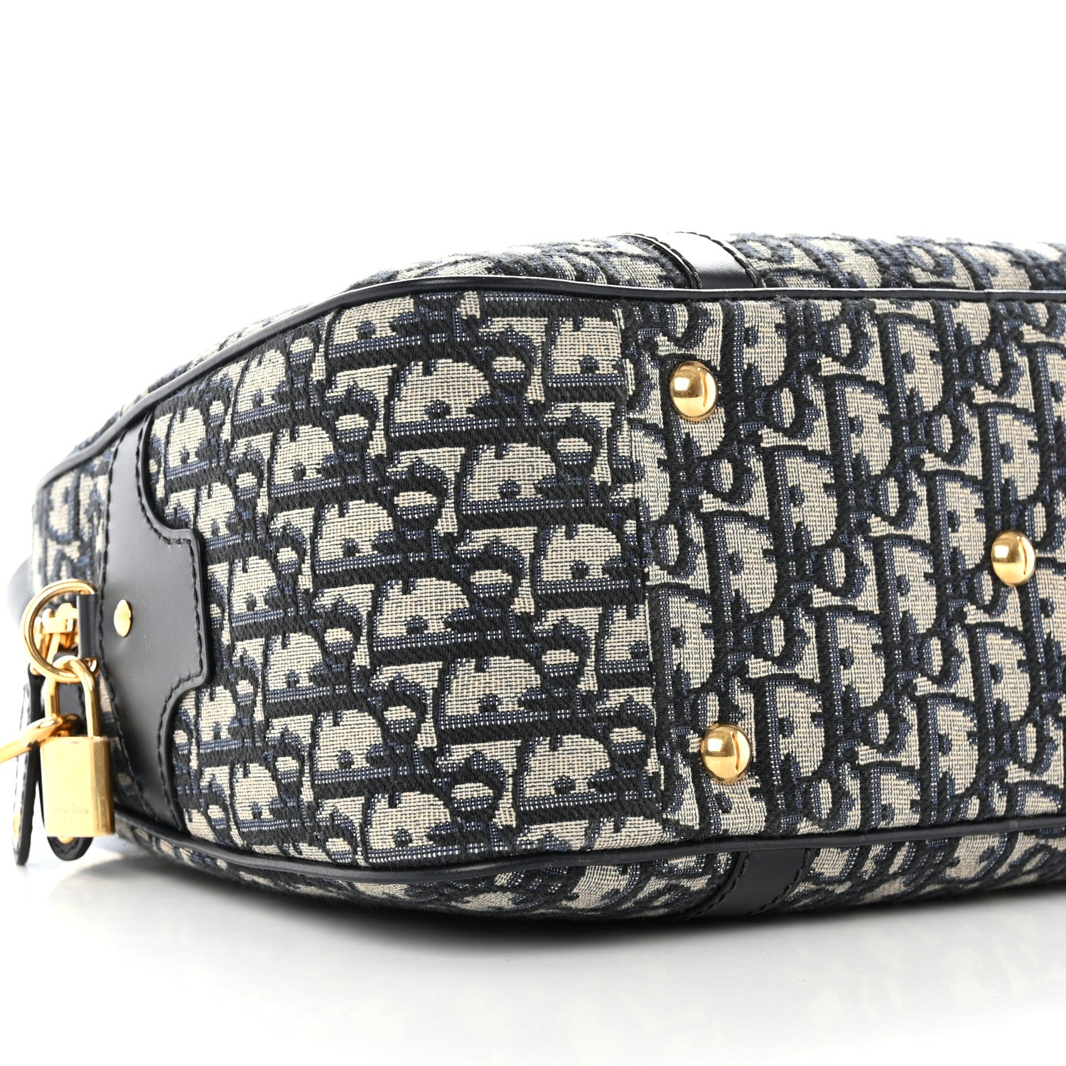 Christian Dior Oblique Large D-Vibe Bowling Bag Navy 8 of 9