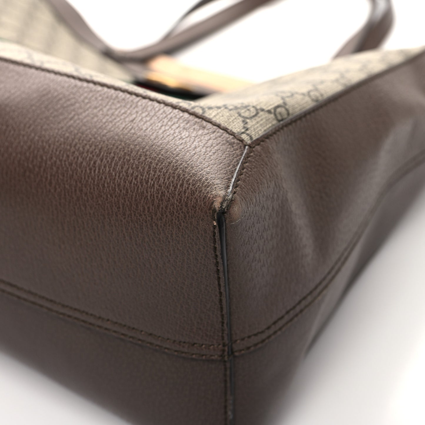 GG Supreme Monogram Web Ophidia Tote Brown