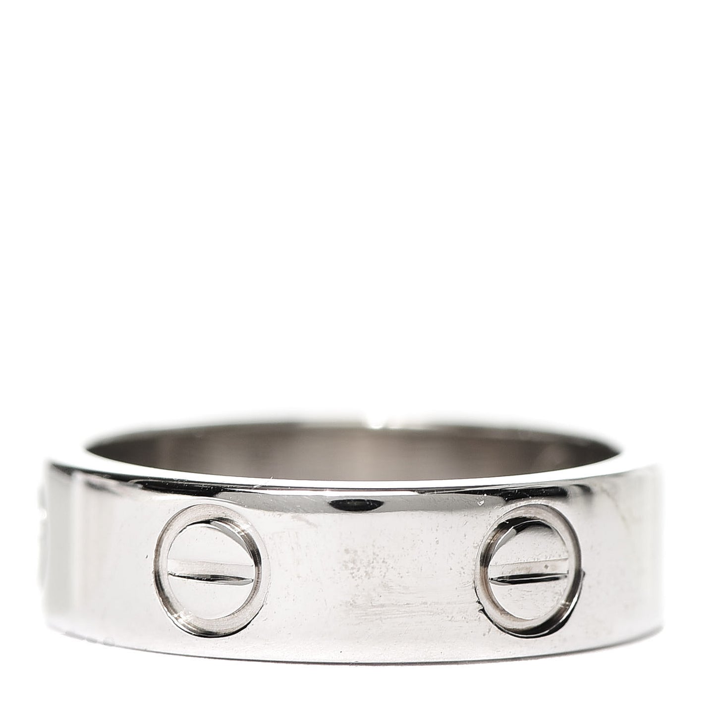 18K White Gold 5.5mm LOVE Ring 52 6