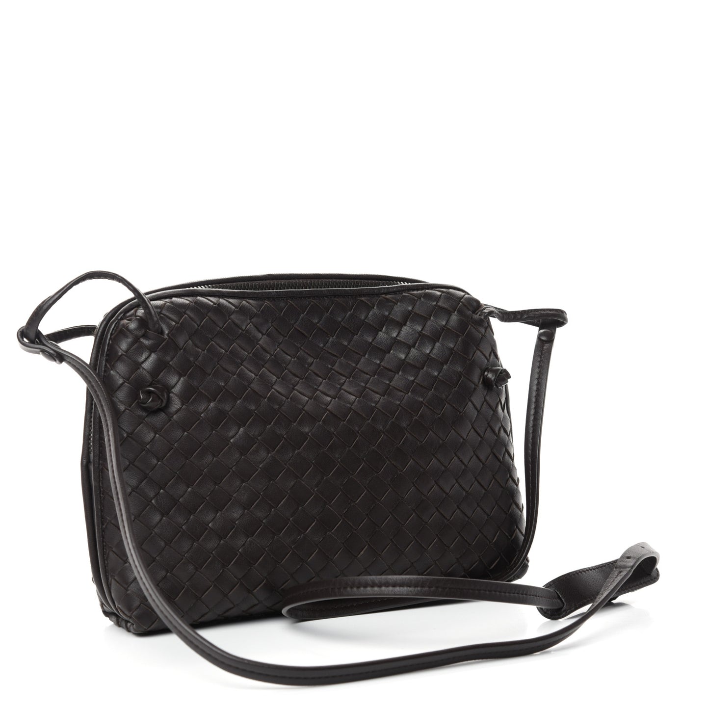 Nappa Intrecciato Nodini Bag Ebano