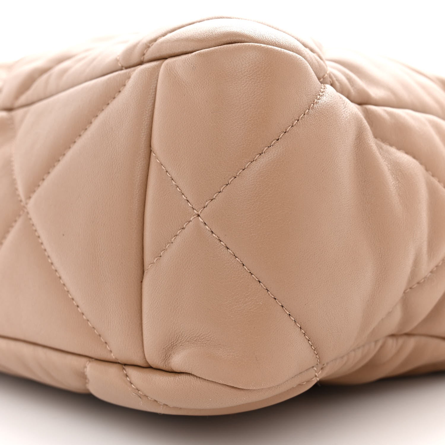 Chanel Lambskin Quilted Chanel 19 Shopping Bag Beige 10 of 10