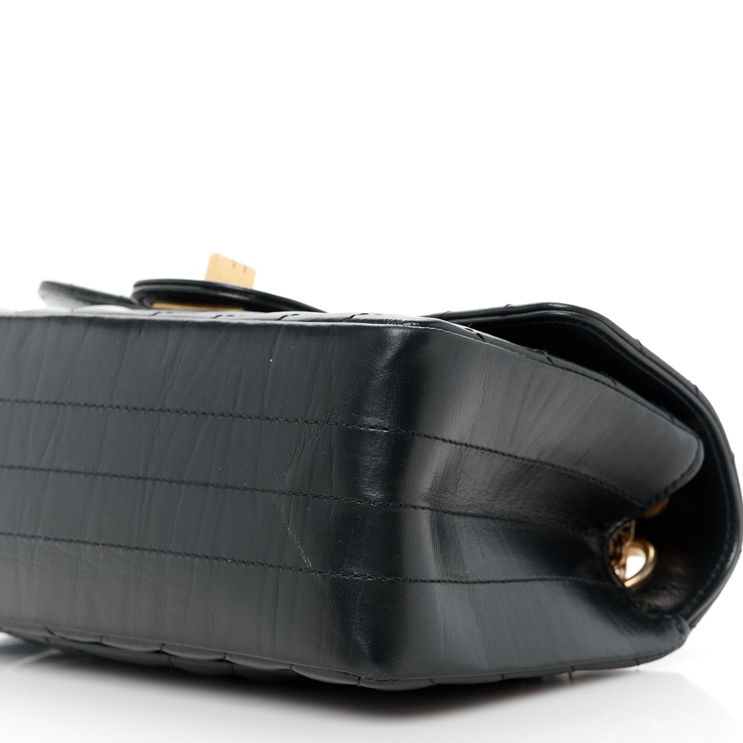 Aged Calfskin Chevron Quilted 2.55 Reissue Mini Flap Black