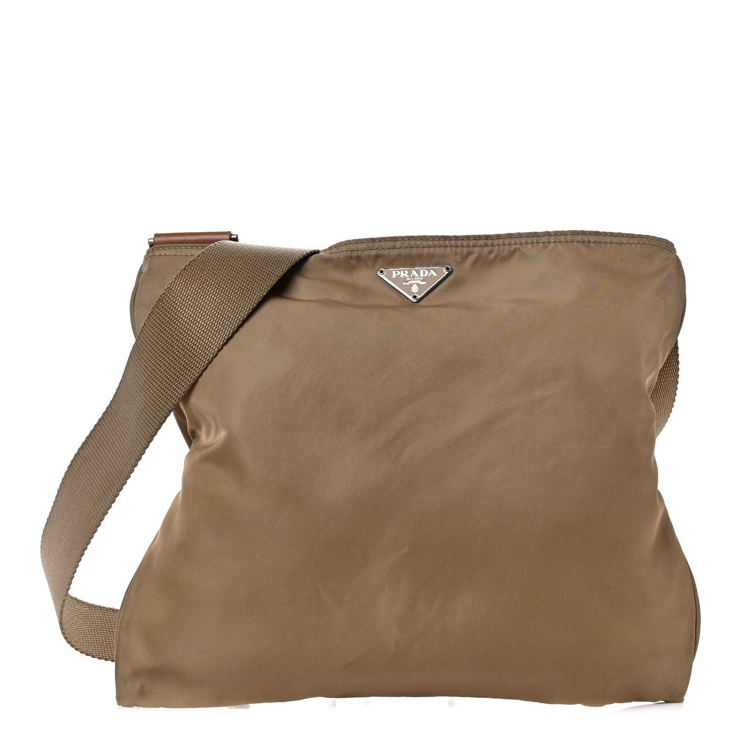 Nylon Vela Flat Messenger Bag Tabacco