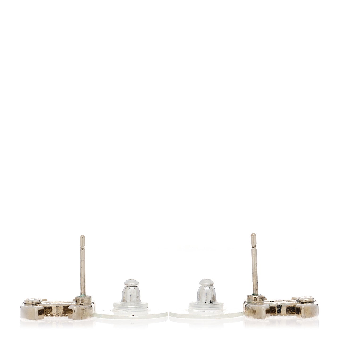Crystal CC Earrings Silver