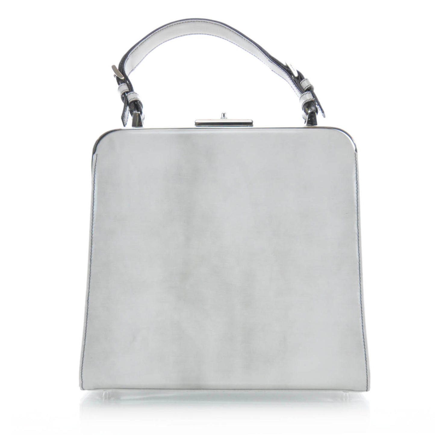 Spazzolato Logo Print Framed Bag Quarzo