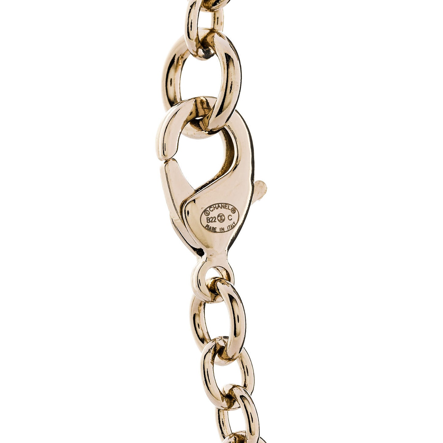 Metal CC Lion Book Locket Necklace Gold