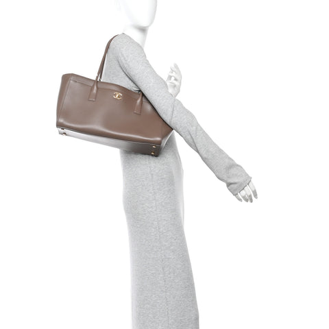 Calfskin Archetype Small Shopping Tote Light Brown